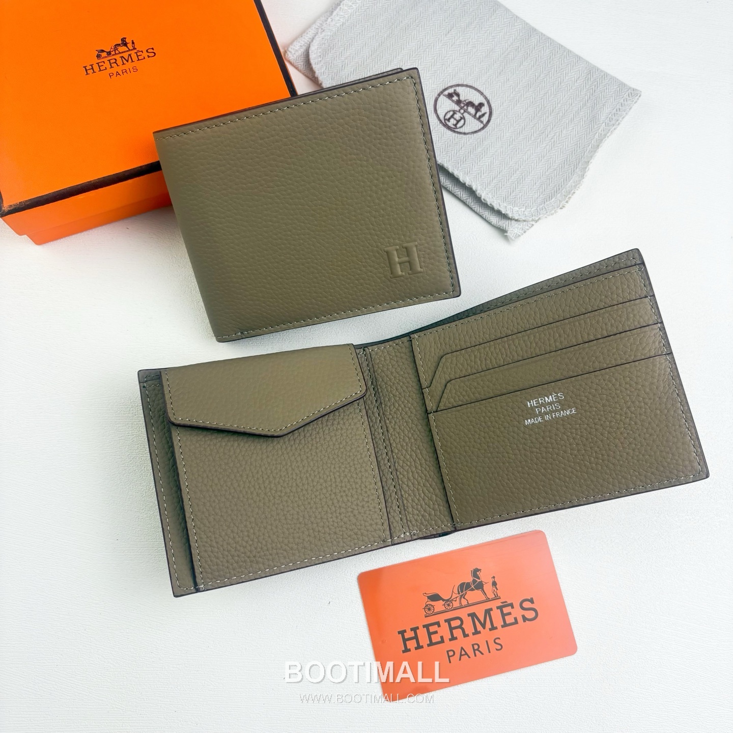 Hermès Silk’in Barenia Togo Calfskin Bi-Fold Wallet with Coin Pocket Detail 에르메스 실킨 바레니아 토고 카프스킨 코인포켓 디테일 반지갑 527 11.5cm 3
