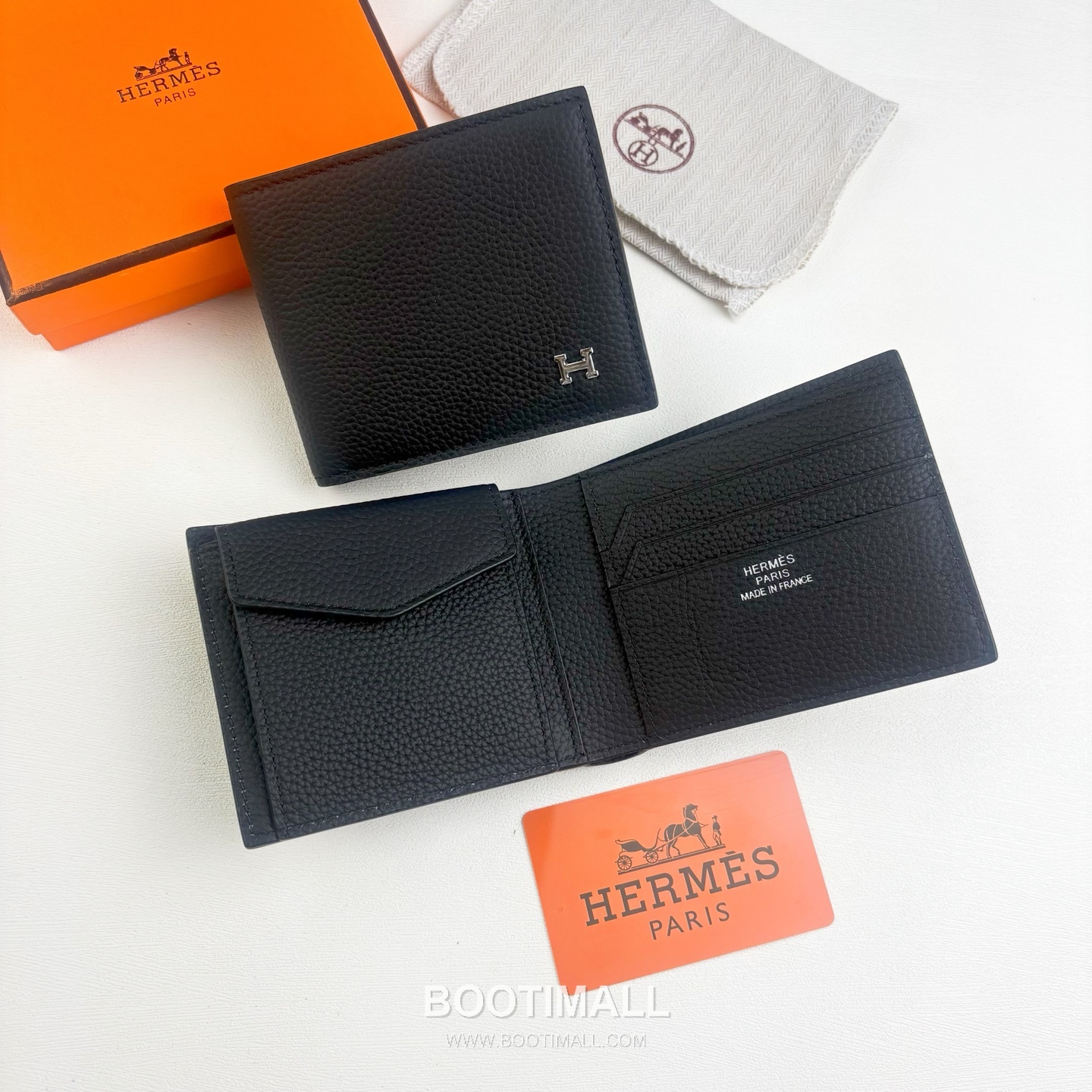 Hermès Silk’in Barenia Togo Calfskin Bi-Fold Wallet with Coin Pocket Detail 에르메스 실킨 바레니아 토고 카프스킨 코인포켓 디테일 반지갑 527 11.5cm 5