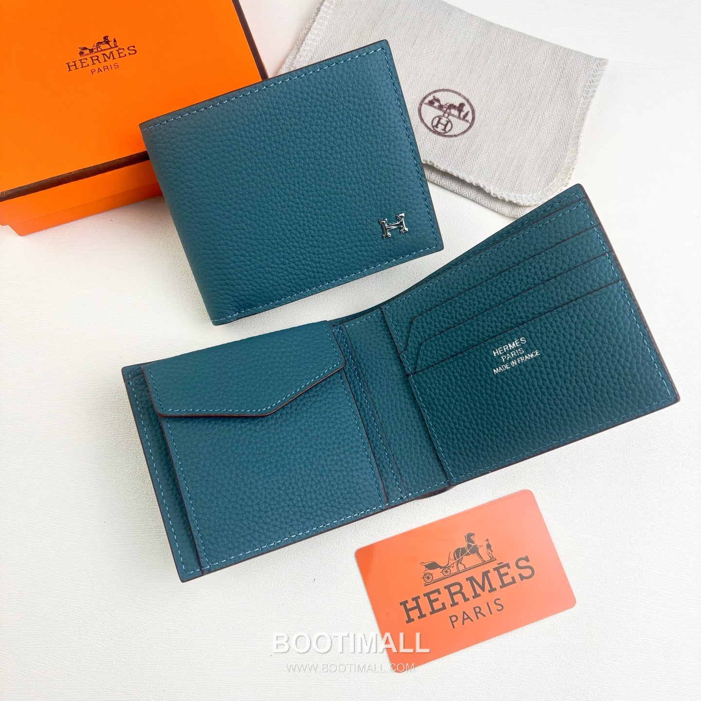 Hermès Silk’in Barenia Togo Calfskin Bi-Fold Wallet with Coin Pocket Detail 에르메스 실킨 바레니아 토고 카프스킨 코인포켓 디테일 반지갑 527 11.5cm 3