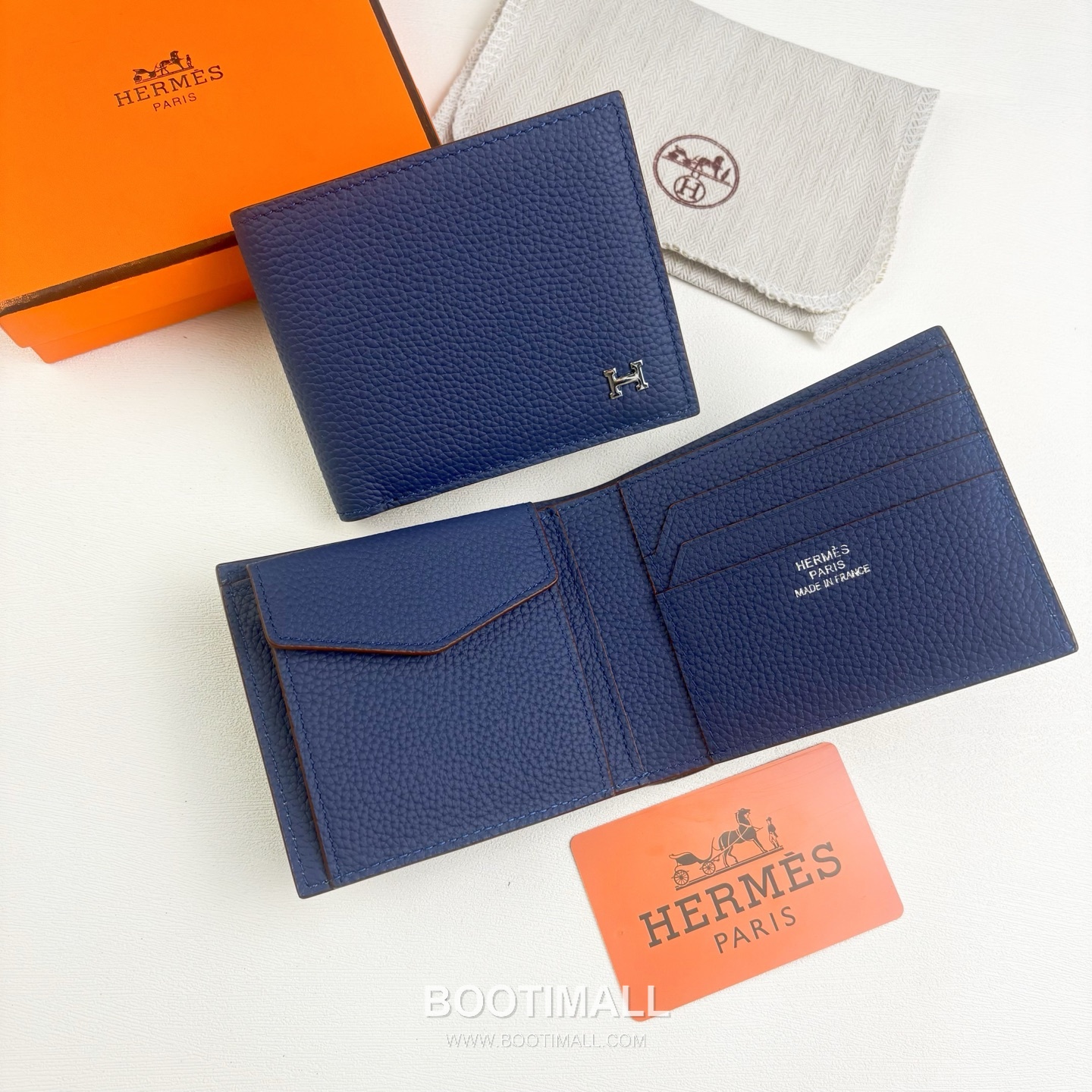 Hermès Silk’in Barenia Togo Calfskin Bi-Fold Wallet with Coin Pocket Detail 에르메스 실킨 바레니아 토고 카프스킨 코인포켓 디테일 반지갑 527 11.5cm 4