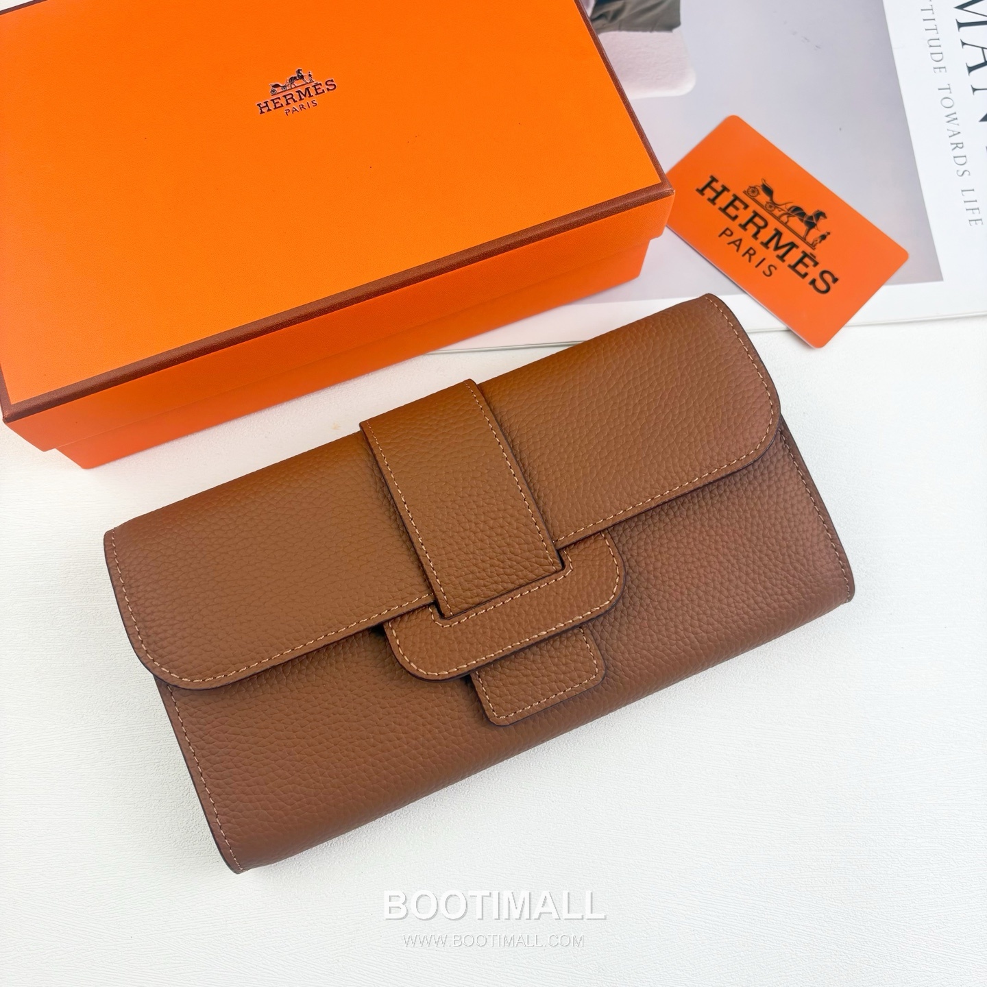 Hermès Long To Calfskin Wallet with Zip Coin Pocket Multi Compartment Detail 에르메스 롱 투 카프스킨 지퍼 코인포켓 멀티 컴파트먼트 장지갑 0688 20.5cm 6