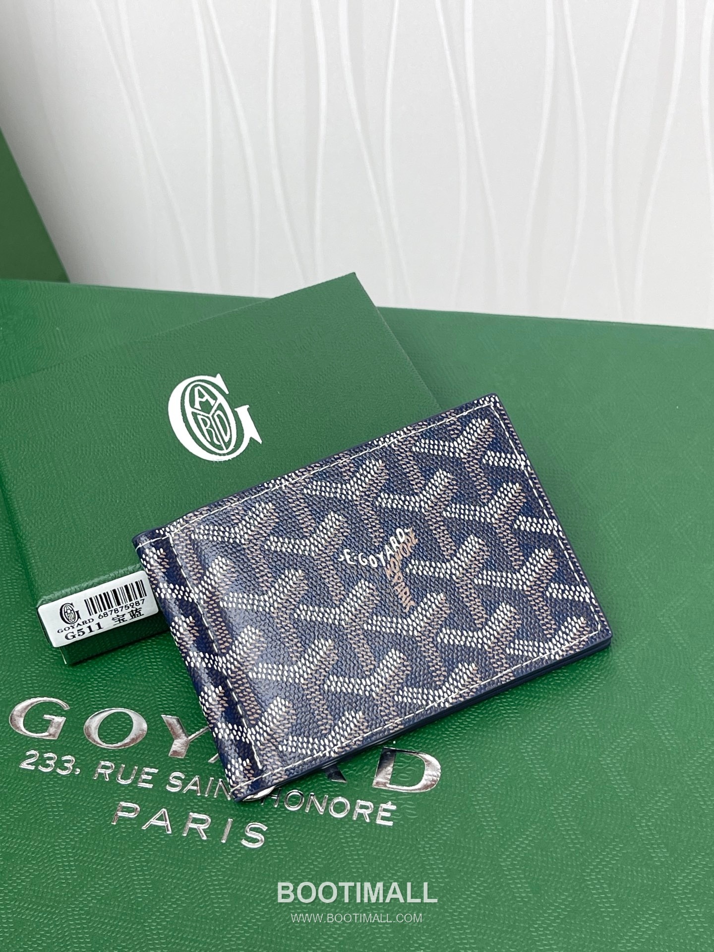 Goyard Saint-Thomas Goyardine Canvas Leather Bi-Fold Wallet with Money Clip 고야드 생토마 고야르딘 캔버스 레더 바이폴드 머니클립 지갑 G511 11cm 2