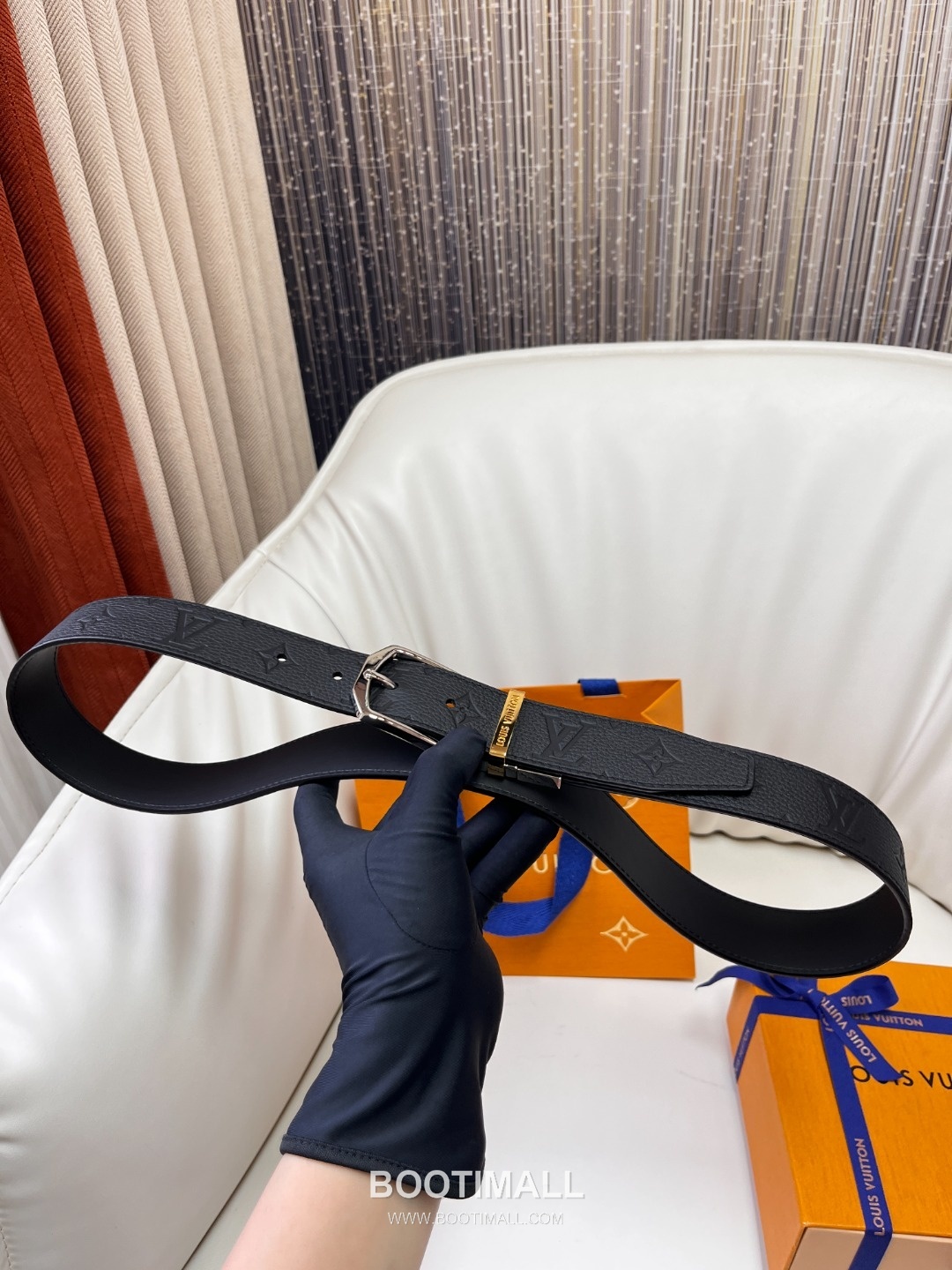 Louis Vuitton LV Monogram Canvas Reversible Belt with Pin Buckle Palladium 구찌가 아닌 루이비통 LV 모노그램 캔버스 리버서블 벨트 핀 버클 스테인리스 스틸 팔라듐 피니시 3.5cm 7