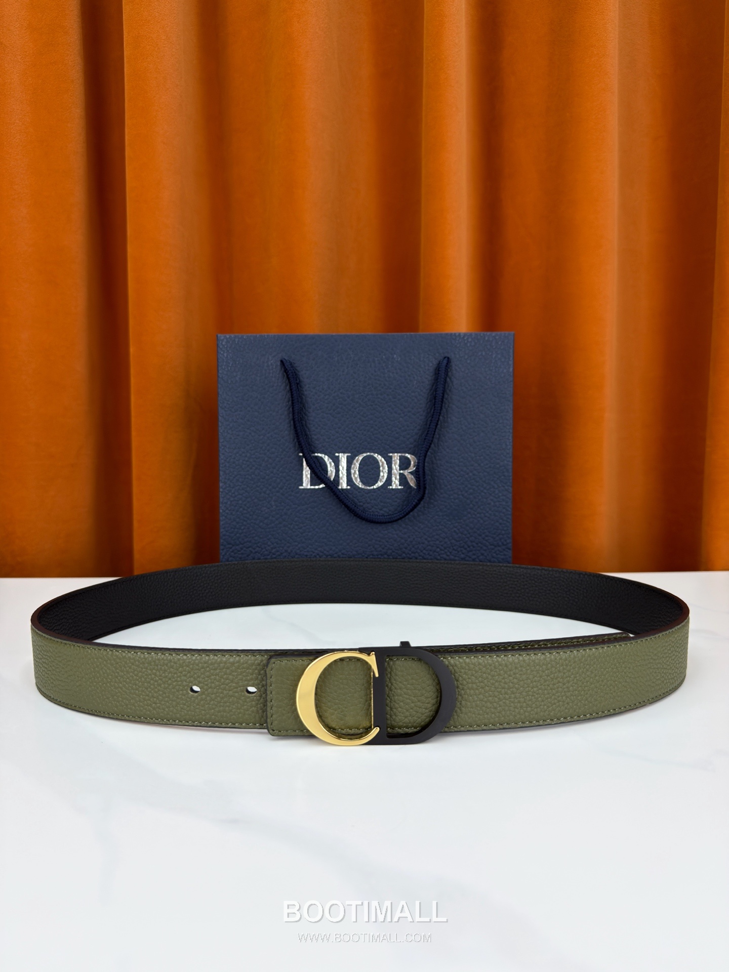 Dior Calfskin Grained Leather Reversible Belt with Logo Buckle Palladium 디올 카프스킨 그레인 레더 리버서블 벨트 로고 버클 황동 베이스 팔라듐 피니시 3.5cm 1