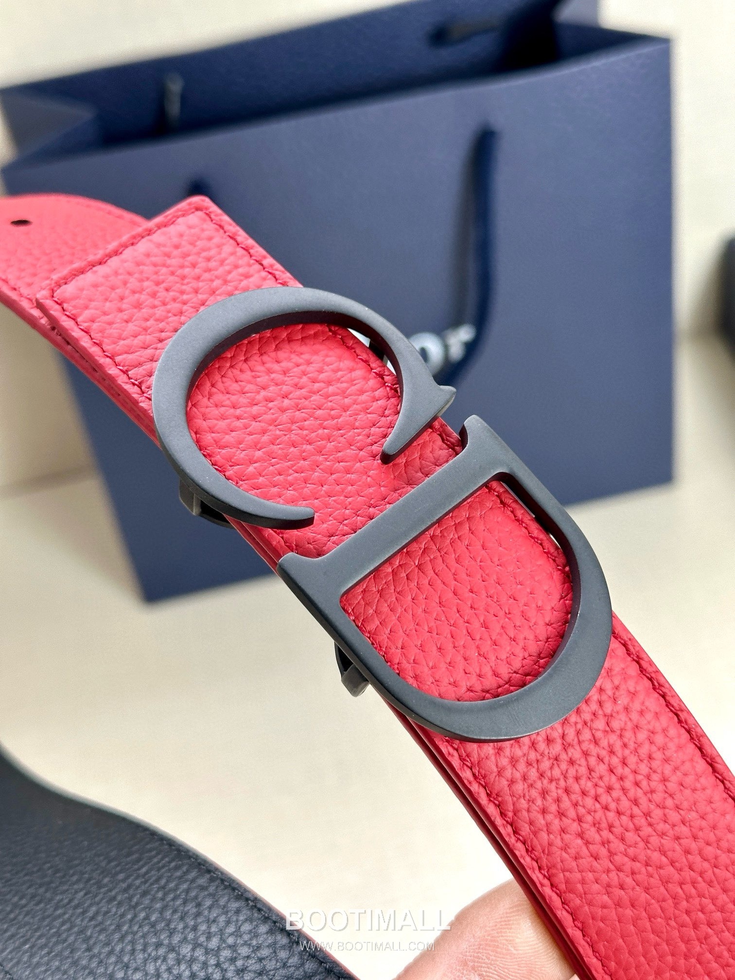 Dior Calfskin Grained Leather Reversible Belt with Logo Buckle Palladium 디올 카프스킨 그레인 레더 리버서블 벨트 로고 버클 황동 베이스 팔라듐 피니시 3.5cm 2
