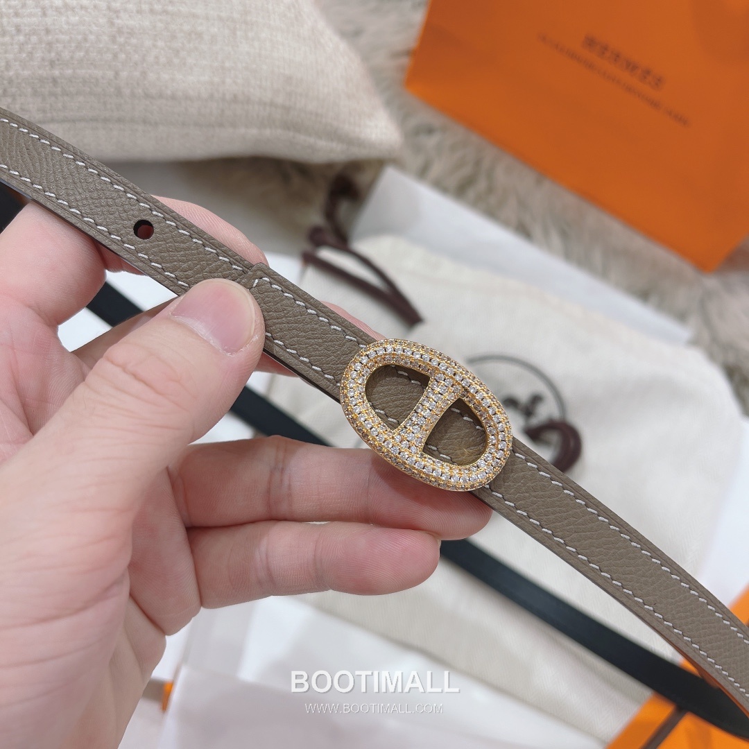Hermes Constance Epsom Leather Reversible Belt with H Buckle Gold-Plated 에르메스 콘스탄스 엡송 레더 리버서블 벨트 H버클 황동 베이스 금도금 1.3cm 4