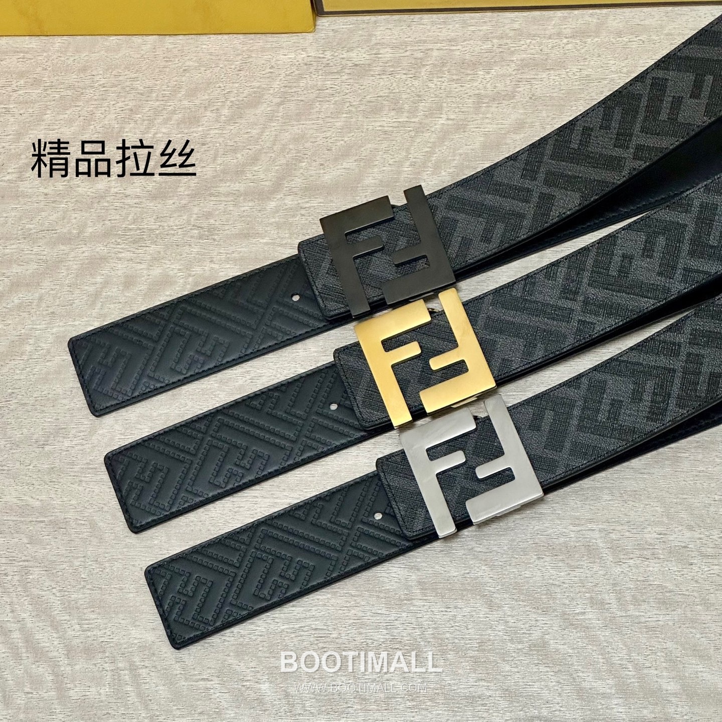 Fendi FF Cuoio Romano Calfskin Reversible Belt with FF Logo Buckle Palladium 펜디 FF 쿠오이오 로마노 카프스킨 리버서블 벨트 FF 로고 버클 황동 베이스 팔라듐 피니시 4.0cm 5