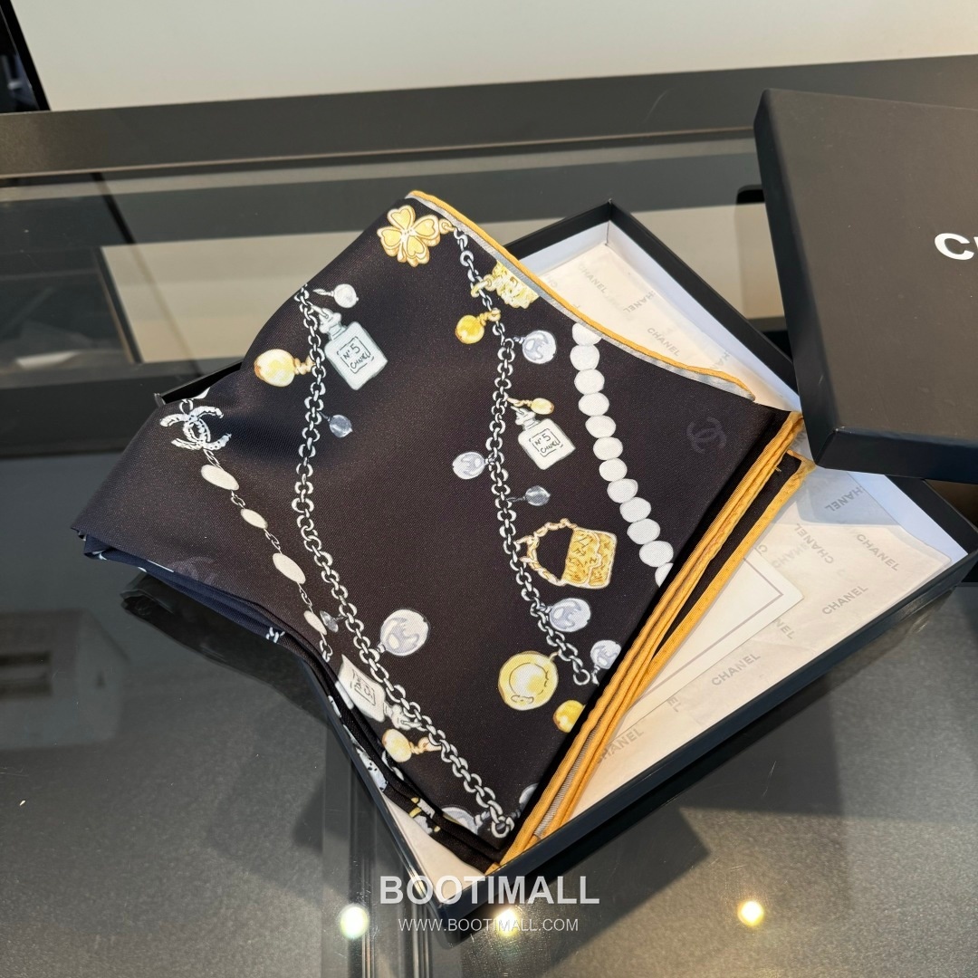 Ann Andelman 520 Capsule Silk Square Scarf 100% Silk Print Scarf 앤앤델만 520 캡슐 실크 스퀘어 스카프 90cm 5