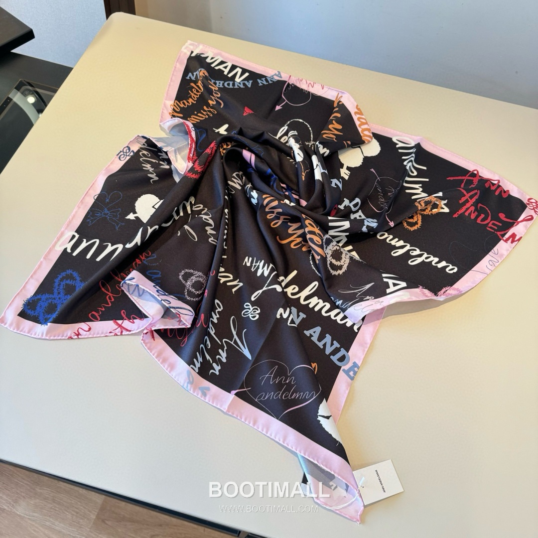 Ann Andelman 520 Capsule Silk Square Scarf 100% Silk Print Scarf 앤앤델만 520 캡슐 실크 스퀘어 스카프 90cm 7
