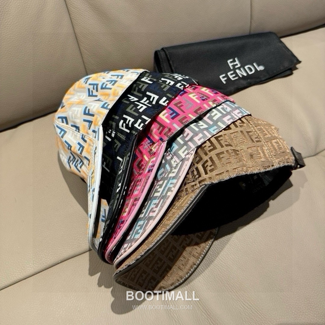 Fendi FF Jacquard Canvas Leather Trim Baseball Cap 펜디 FF 자카드 캔버스 레더 트림 베이스볼 캡 9