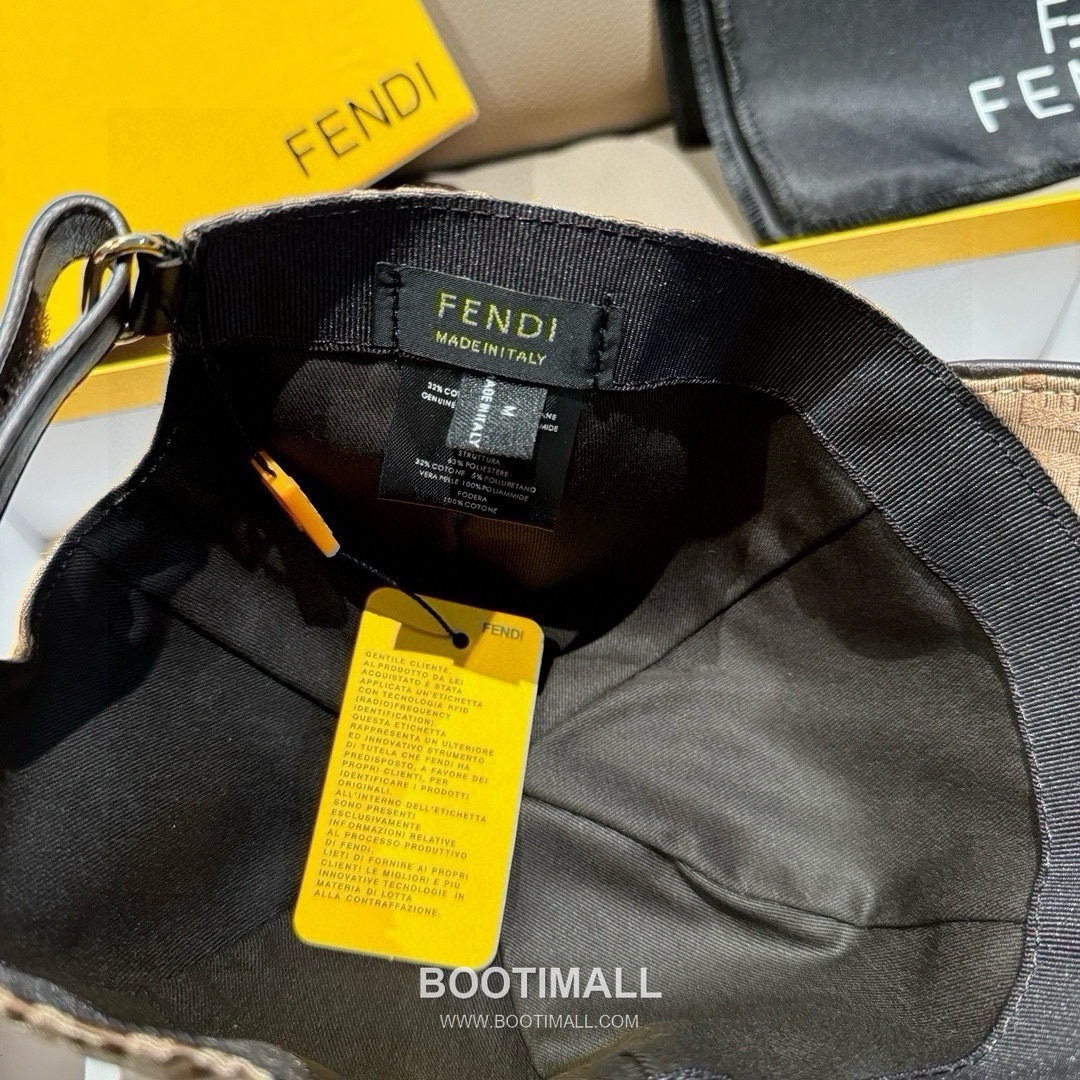 Fendi FF Jacquard Canvas Leather Trim Baseball Cap 펜디 FF 자카드 캔버스 레더 트림 베이스볼 캡 7