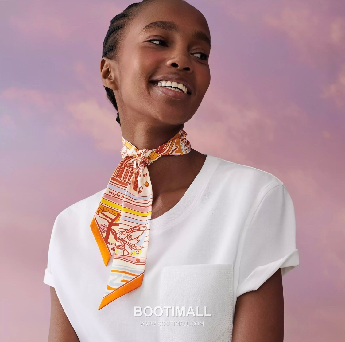 Hermes Splendid Bridle Floral Silk Twill Double Sided Twilly Scarf 100% Silk Print Scarf 에르메스 스플렌디드 브라이들 플로럴 실크 트윌 더블사이드 트윌리 스카프 PHMS2520 86cm 2