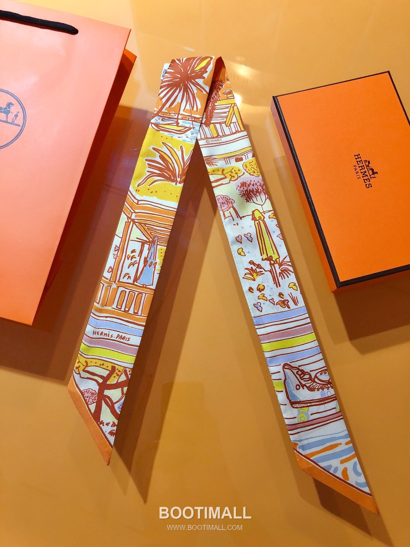 Hermes Splendid Bridle Floral Silk Twill Double Sided Twilly Scarf 100% Silk Print Scarf 에르메스 스플렌디드 브라이들 플로럴 실크 트윌 더블사이드 트윌리 스카프 PHMS2520 86cm 4