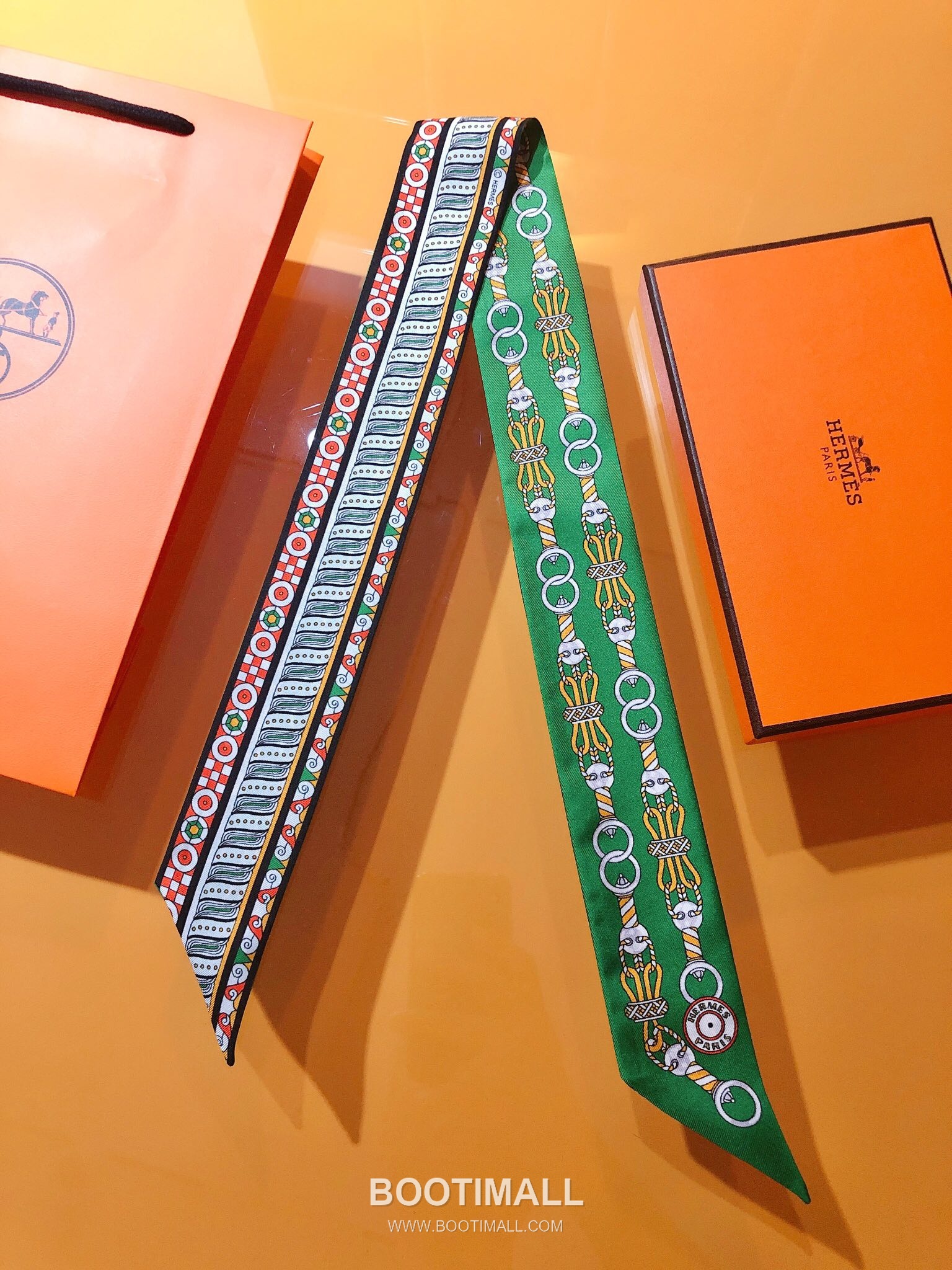 Hermes Splendid Bridle Floral Silk Twill Double Sided Twilly Scarf 100% Silk Print Scarf 에르메스 스플렌디드 브라이들 플로럴 실크 트윌 더블사이드 트윌리 스카프 PHMS2520 86cm 3