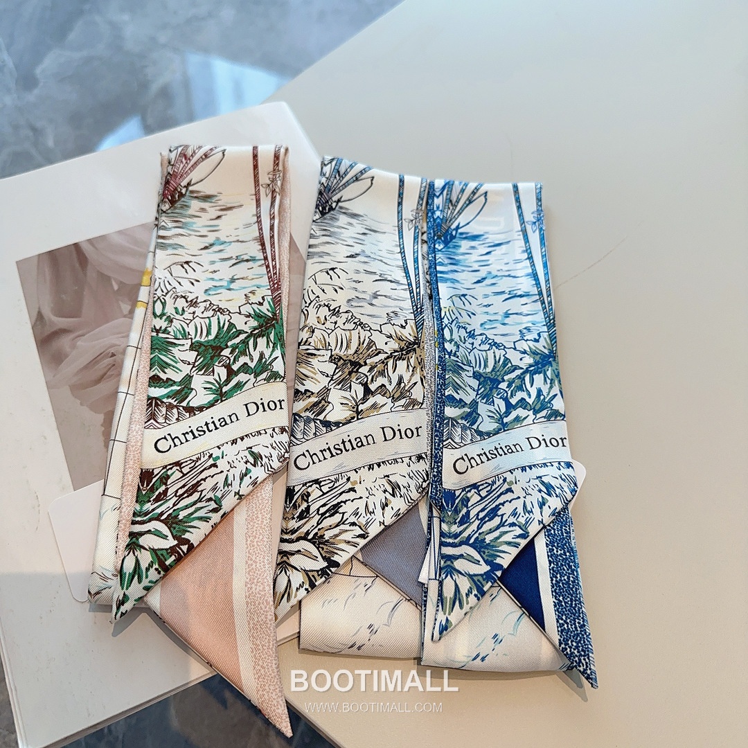 Hermes City of Light Silk Twill Double Sided Twilly Scarf 100% Silk Print Scarf 에르메스 시티 오브 라이트 실크 트윌 더블사이드 트윌리 스카프 86cm 2