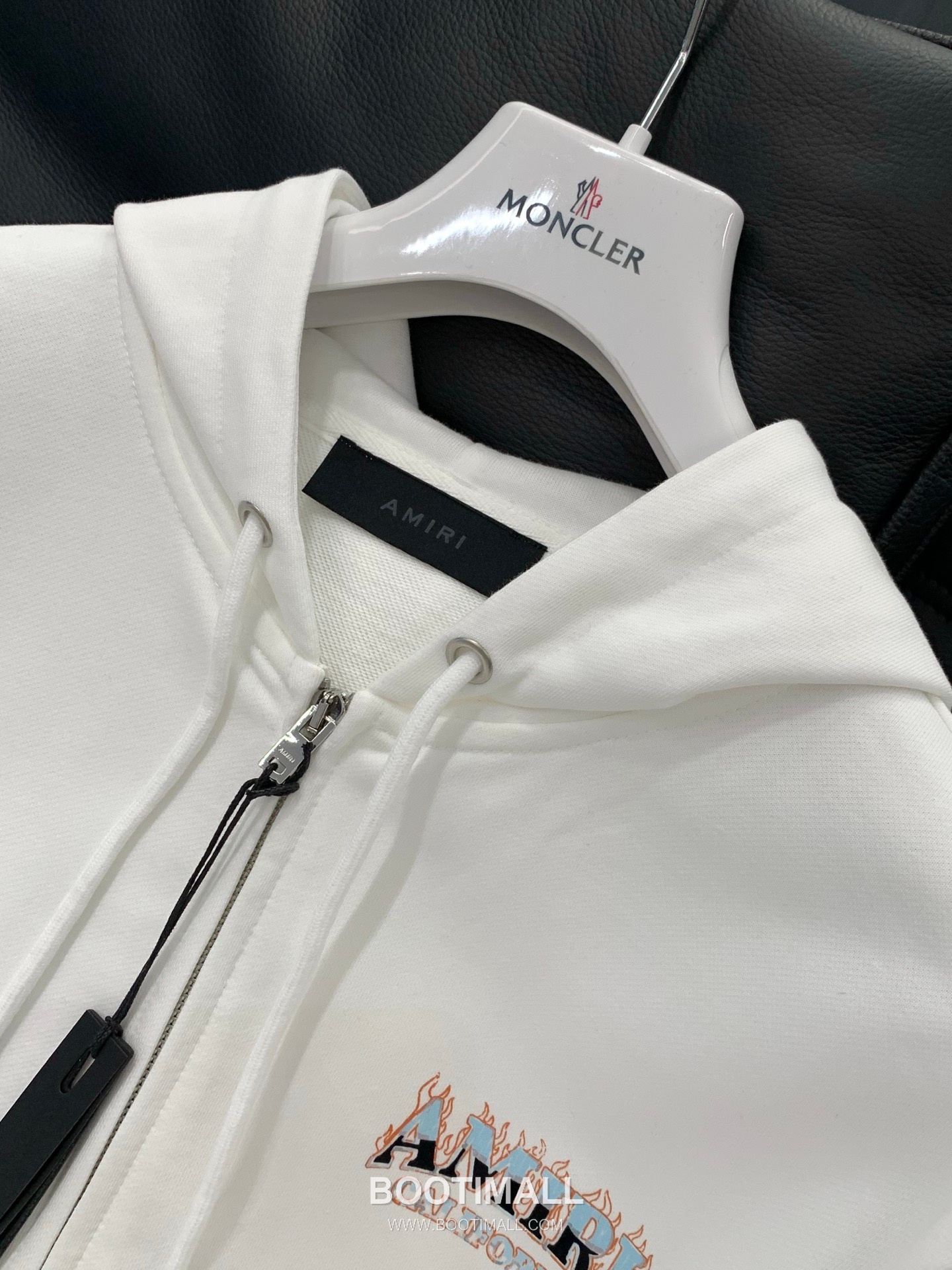 Amiri SS26 Cotton Blend Hooded Zip Jacket with Logo Print 아미리 SS26 코튼 혼방 후드 집 재킷 로고 프린트 4