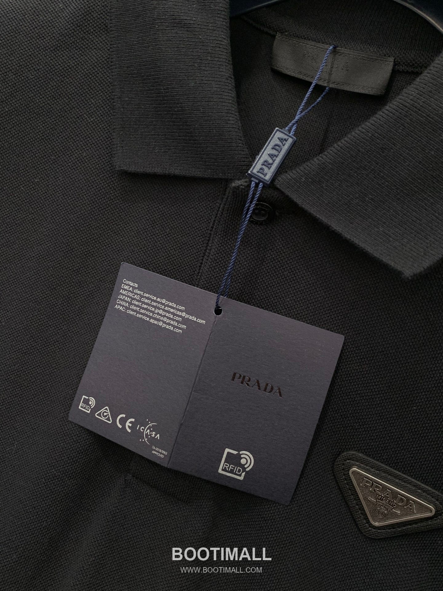 Prada SS26 Cotton Collared Short Sleeve T-Shirt with Logo Print 프라다 SS26 코튼 카라 반팔 티셔츠 로고 프린트 6