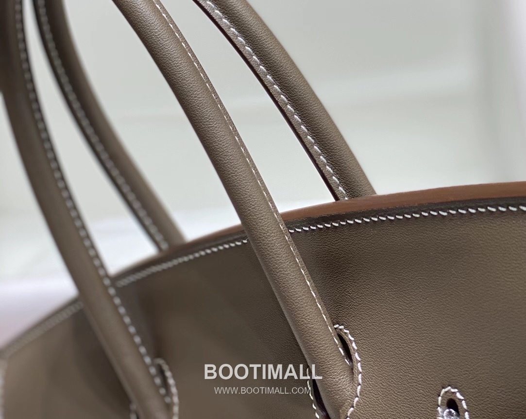 Hermes Birkin 35 Swift Leather Canvas Tote Bag with Flap Lock Detail 에르메스 버킨 35 스위프트 레더 캔버스 토트백 플랩락 12110013 35cm 13