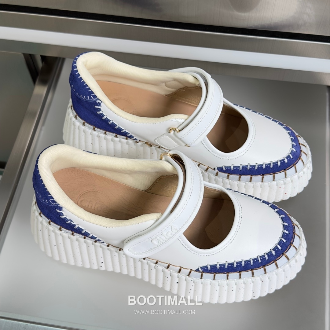 Chloé Nama Calfskin Suede Wedge Platform Sneakers with Velcro Strap Detail 끌로에 나마 카프스킨 스웨이드 웨지 플랫폼 스니커즈 7.5cm 3