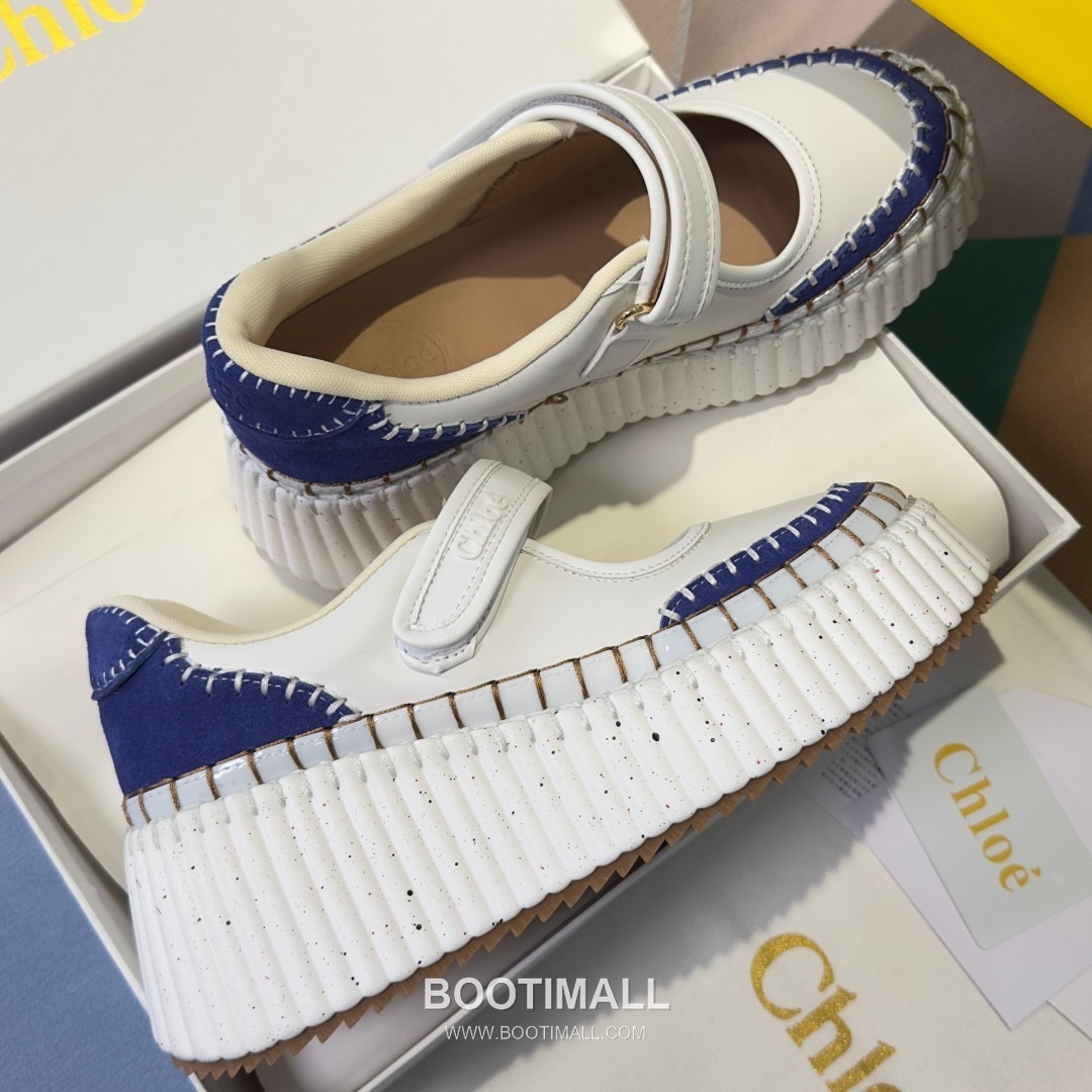 Chloé Nama Calfskin Suede Wedge Platform Sneakers with Velcro Strap Detail 끌로에 나마 카프스킨 스웨이드 웨지 플랫폼 스니커즈 7.5cm 4
