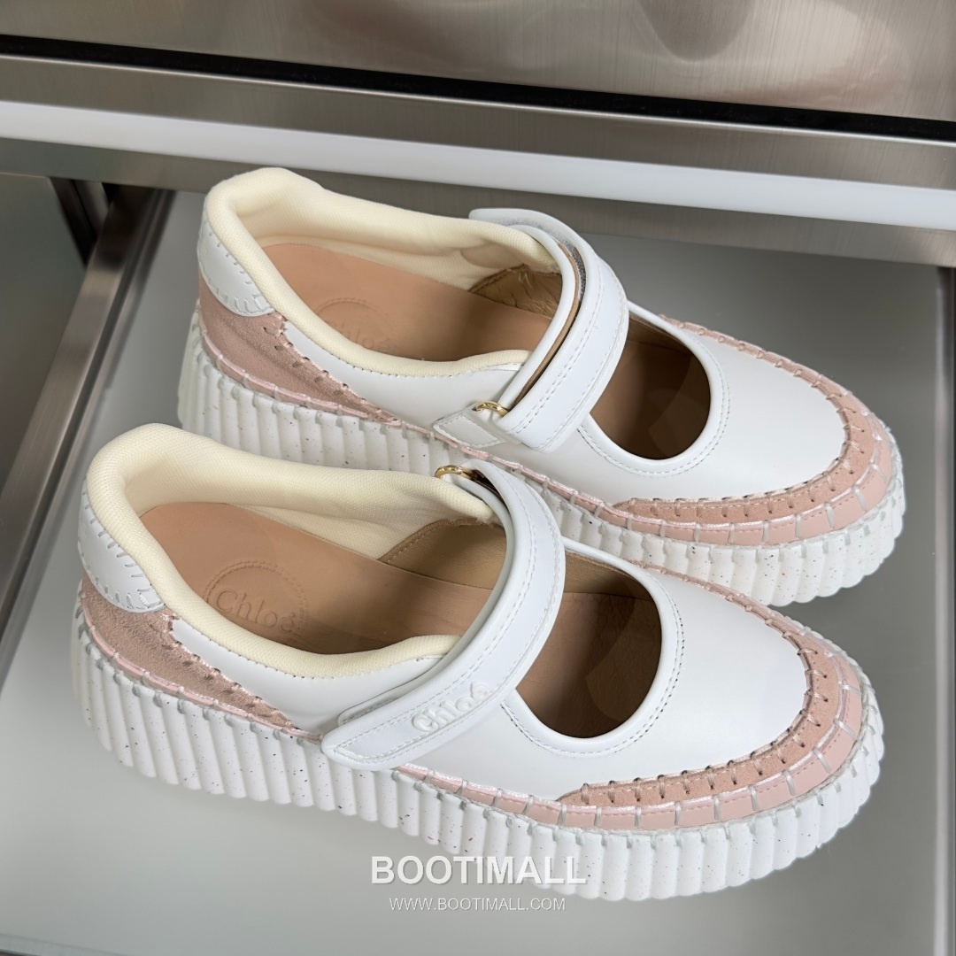 Chloé Nama Calfskin Suede Wedge Platform Sneakers with Velcro Strap Detail 끌로에 나마 카프스킨 스웨이드 웨지 플랫폼 스니커즈 7.5cm 3