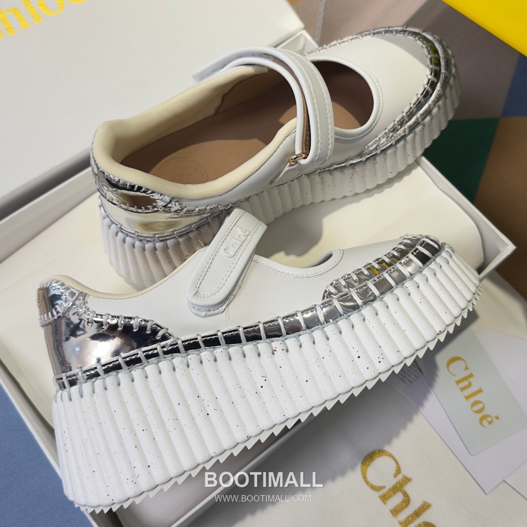 Chloé Nama Calfskin Suede Wedge Platform Sneakers with Velcro Strap Detail 끌로에 나마 카프스킨 스웨이드 웨지 플랫폼 스니커즈 7.5cm 4