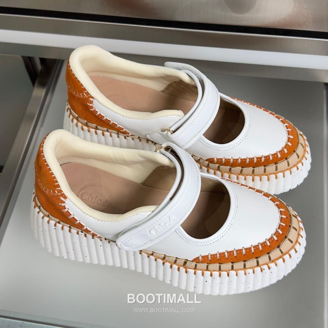 Chloé Nama Calfskin Suede Wedge Platform Sneakers with Velcro Strap Detail 끌로에 나마 카프스킨 스웨이드 웨지 플랫폼 스니커즈 7.5cm 3