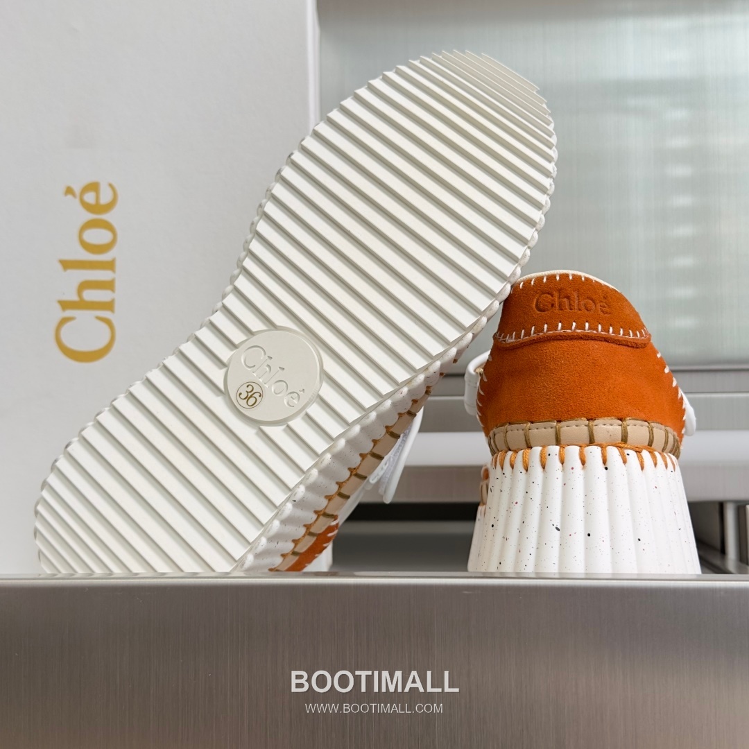 Chloé Nama Calfskin Suede Wedge Platform Sneakers with Velcro Strap Detail 끌로에 나마 카프스킨 스웨이드 웨지 플랫폼 스니커즈 7.5cm 9