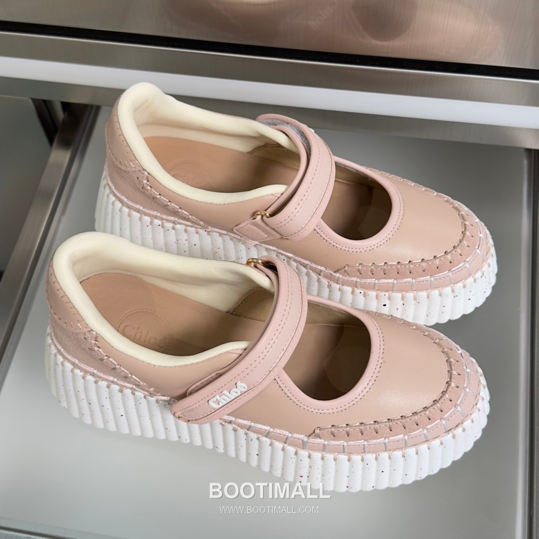 Chloé Nama Calfskin Suede Wedge Platform Sneakers with Velcro Strap Detail 끌로에 나마 카프스킨 스웨이드 웨지 플랫폼 스니커즈 7.5cm 3