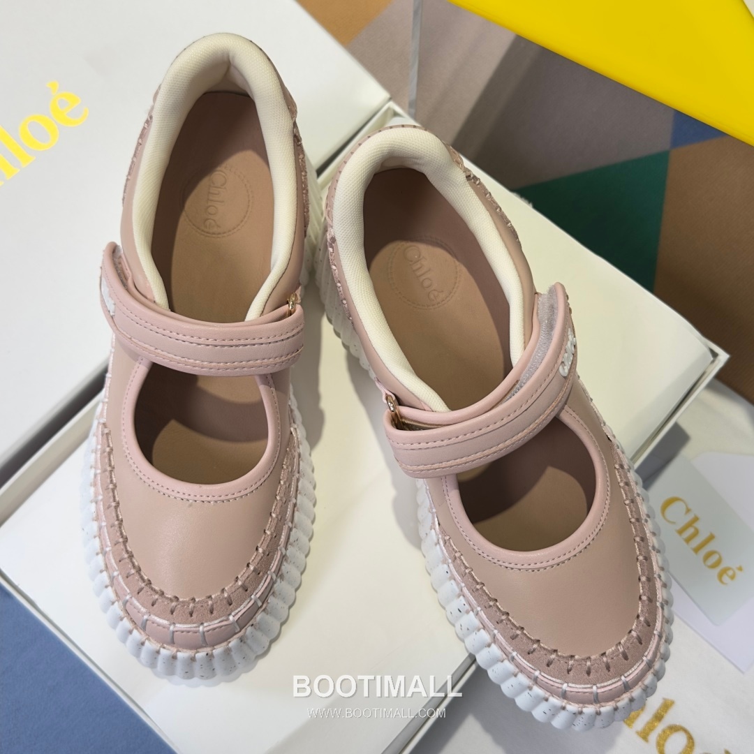 Chloé Nama Calfskin Suede Wedge Platform Sneakers with Velcro Strap Detail 끌로에 나마 카프스킨 스웨이드 웨지 플랫폼 스니커즈 7.5cm 5