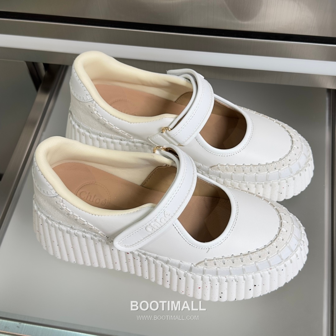 Chloé Nama Calfskin Suede Wedge Platform Sneakers with Velcro Strap Detail 끌로에 나마 카프스킨 스웨이드 웨지 플랫폼 스니커즈 7.5cm 3