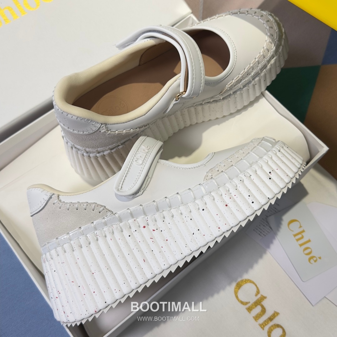 Chloé Nama Calfskin Suede Wedge Platform Sneakers with Velcro Strap Detail 끌로에 나마 카프스킨 스웨이드 웨지 플랫폼 스니커즈 7.5cm 4