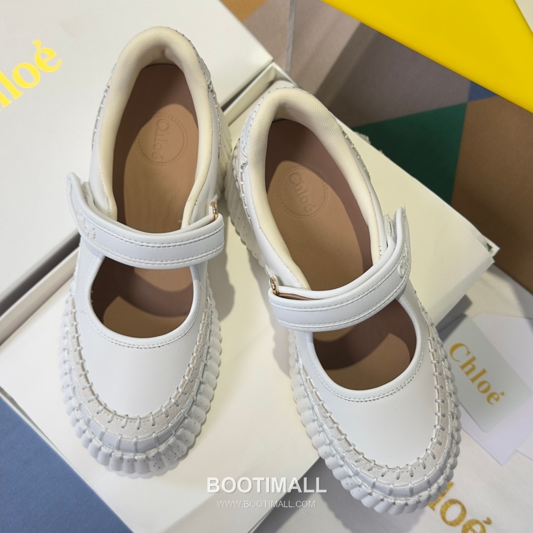 Chloé Nama Calfskin Suede Wedge Platform Sneakers with Velcro Strap Detail 끌로에 나마 카프스킨 스웨이드 웨지 플랫폼 스니커즈 7.5cm 5