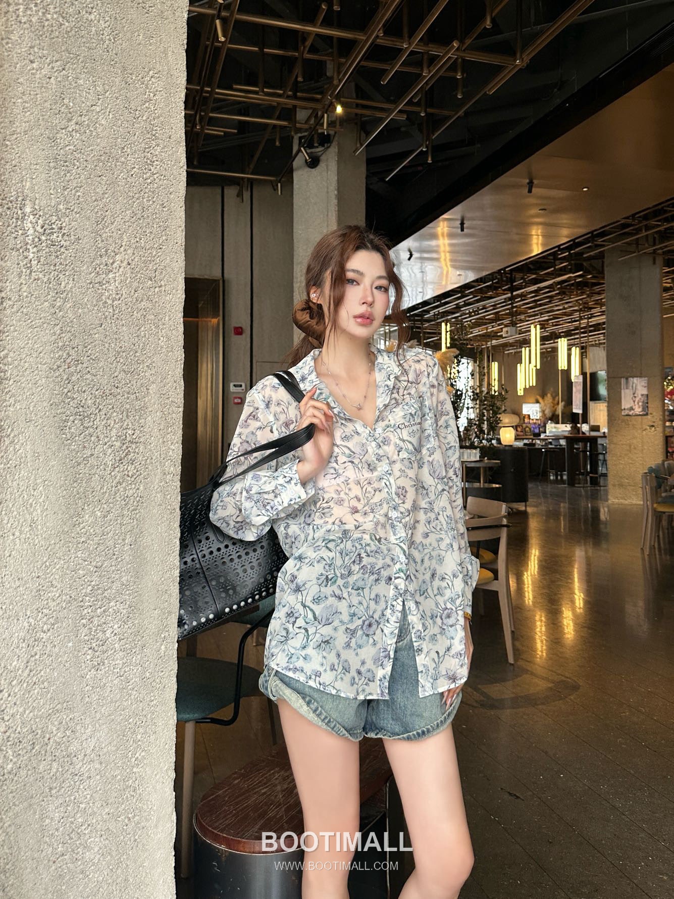 Dior 2026 S/S Silk Sheer Shirt Botanical Print Embroidered Pocket 디올 실크 시어 셔츠 보태니컬 프린트 자수 포켓 1