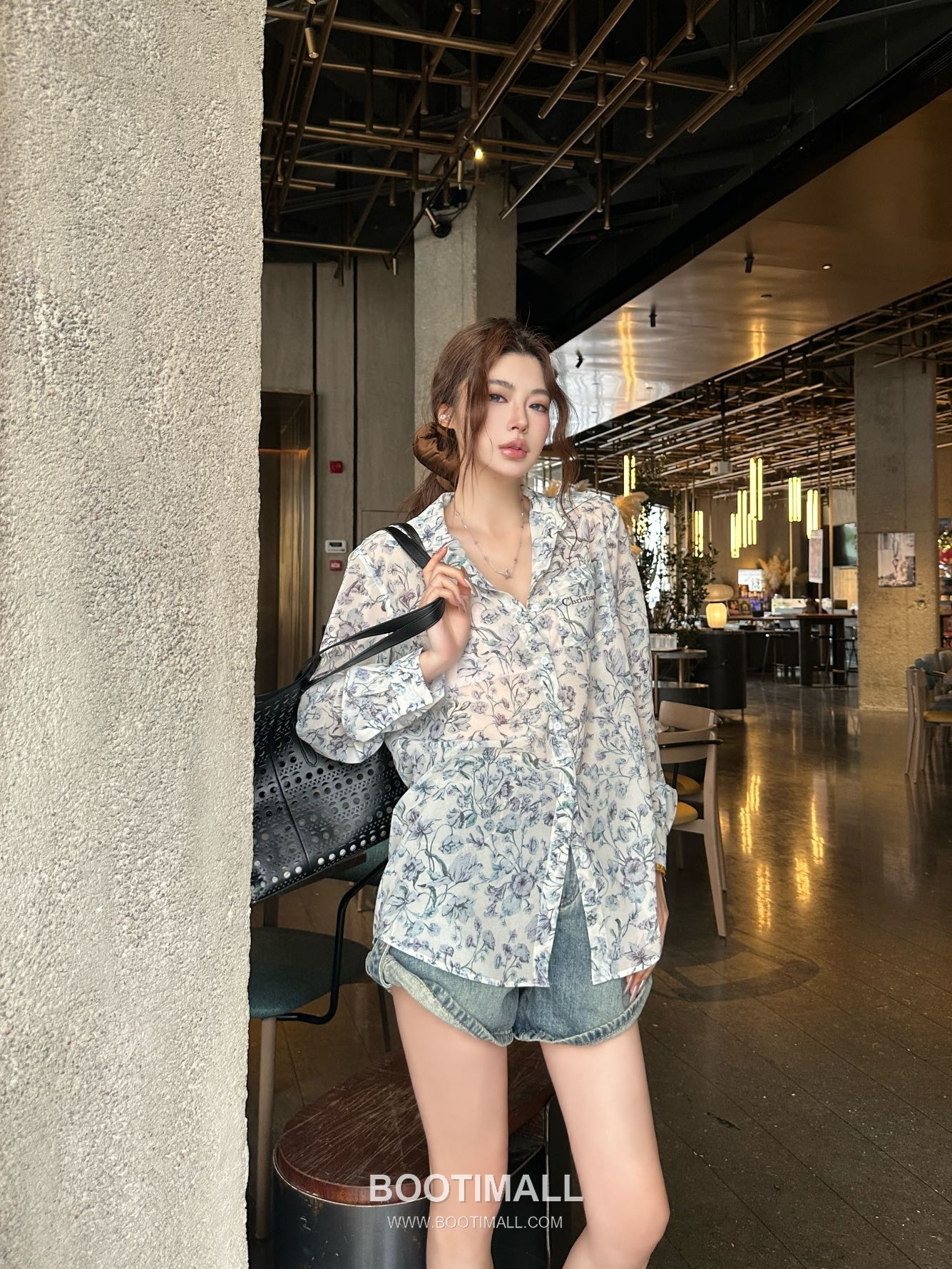 Dior 2026 S/S Silk Sheer Shirt Botanical Print Embroidered Pocket 디올 실크 시어 셔츠 보태니컬 프린트 자수 포켓 7