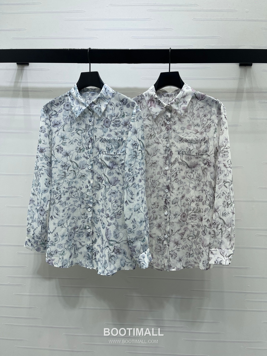 Dior 2026 S/S Silk Sheer Shirt Botanical Print Embroidered Pocket 디올 실크 시어 셔츠 보태니컬 프린트 자수 포켓 11