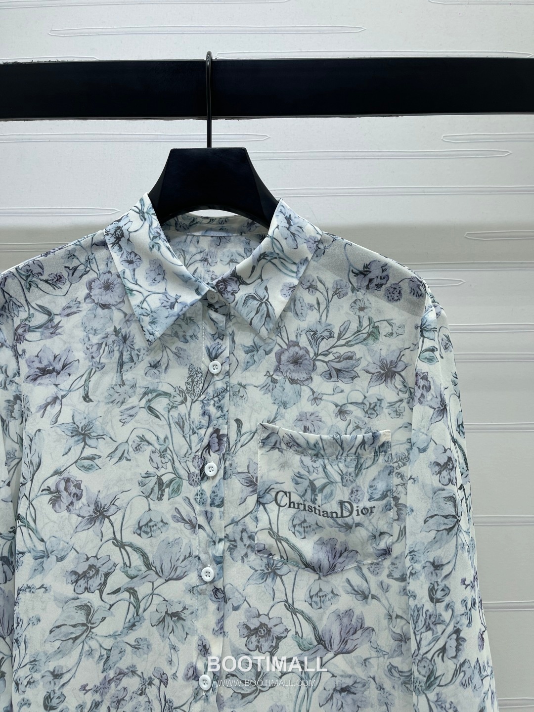 Dior 2026 S/S Silk Sheer Shirt Botanical Print Embroidered Pocket 디올 실크 시어 셔츠 보태니컬 프린트 자수 포켓 13