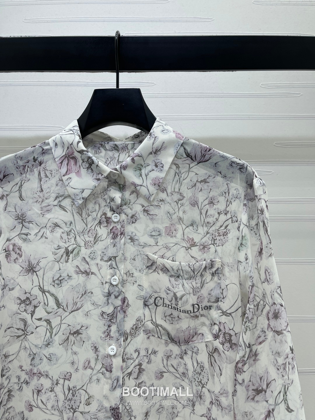Dior 2026 S/S Silk Sheer Shirt Botanical Print Embroidered Pocket 디올 실크 시어 셔츠 보태니컬 프린트 자수 포켓 11