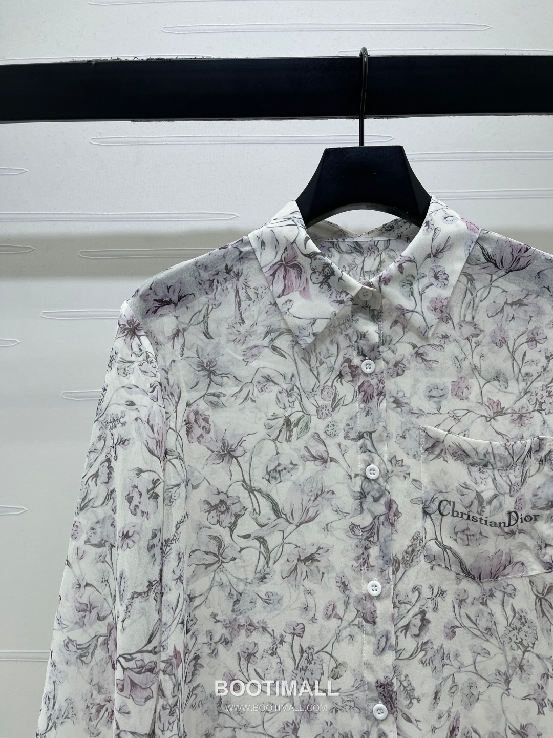 Dior 2026 S/S Silk Sheer Shirt Botanical Print Embroidered Pocket 디올 실크 시어 셔츠 보태니컬 프린트 자수 포켓 12