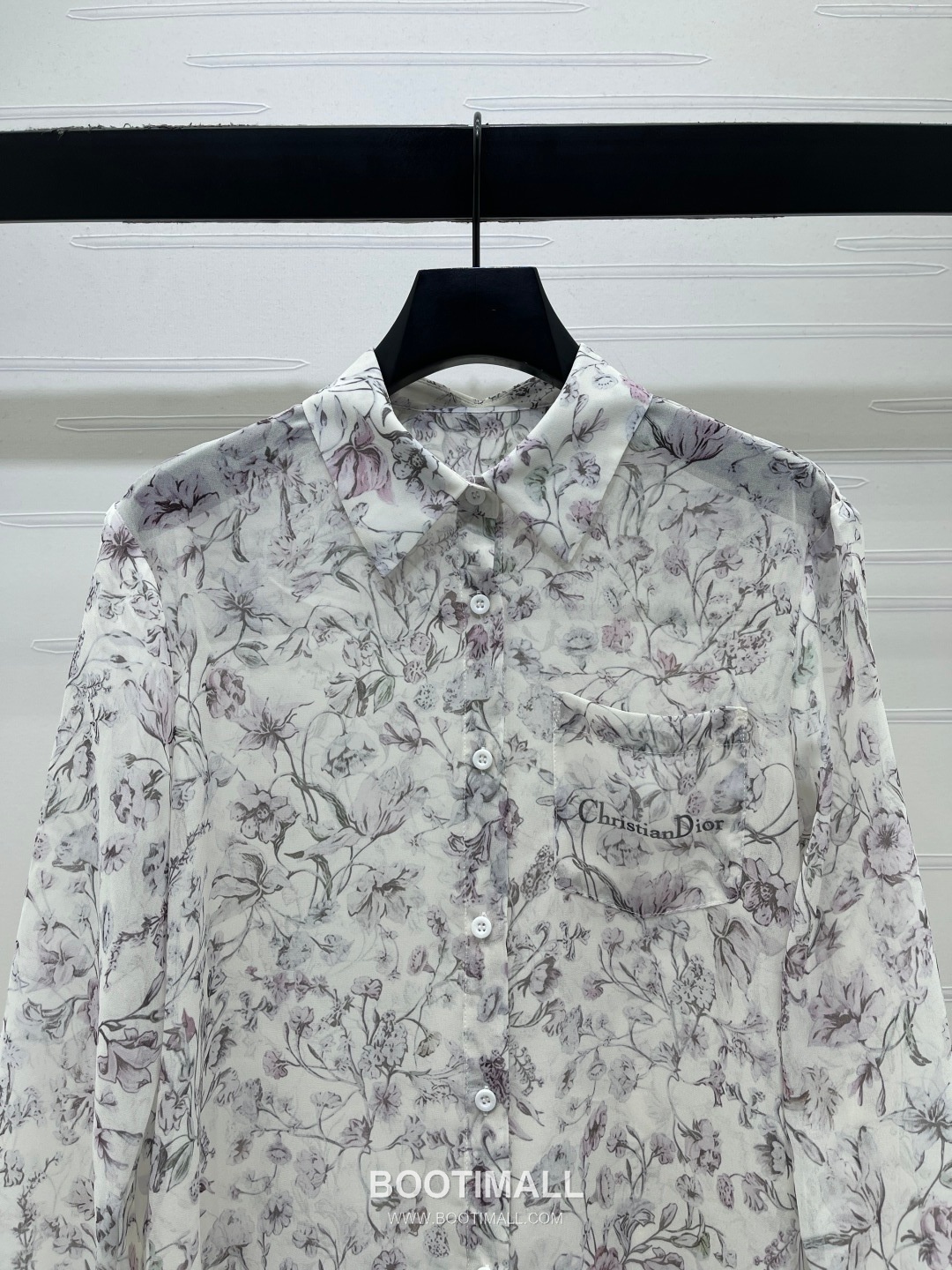 Dior 2026 S/S Silk Sheer Shirt Botanical Print Embroidered Pocket 디올 실크 시어 셔츠 보태니컬 프린트 자수 포켓 13
