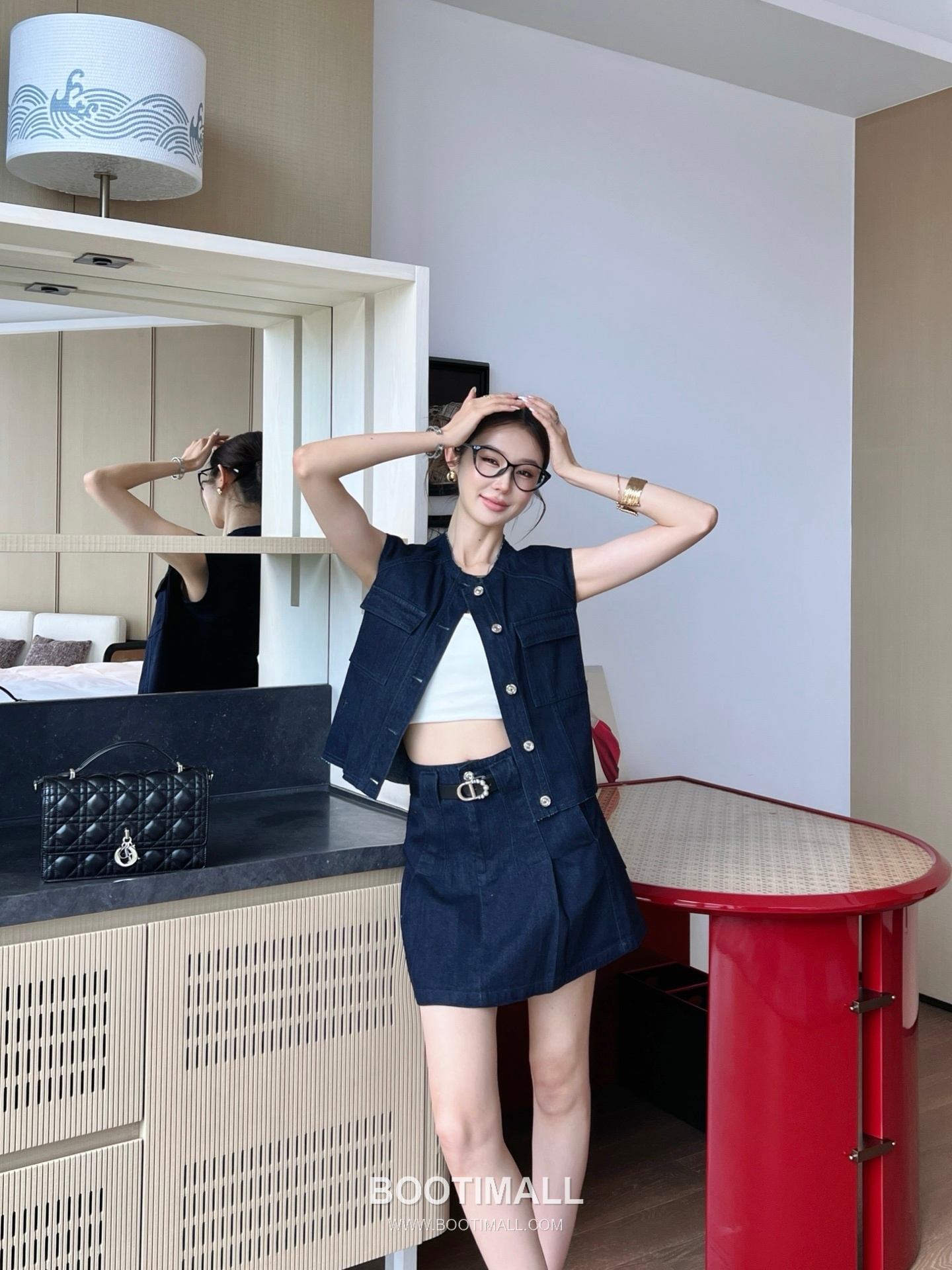 Dior 2025 S/S Denim Vest Skirt Set Belt Detail CD Logo 디올 데님 베스트 스커트 세트 벨트 디테일 CD 로고 28