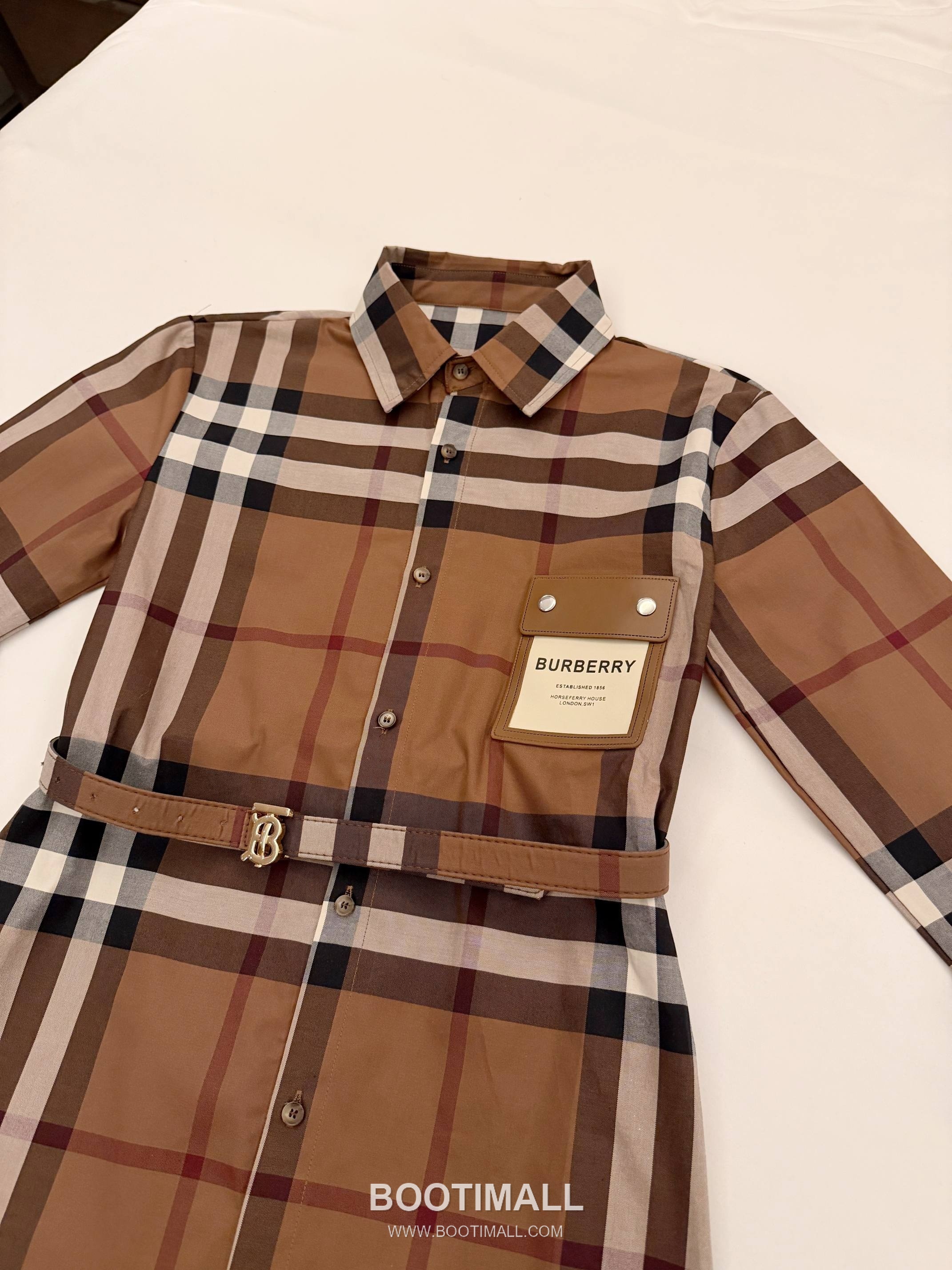 Burberry 2026 S/S Cotton Shirt Dress Belted Logo Detail 버버리 코튼 셔츠 드레스 벨트 로고 디테일 10