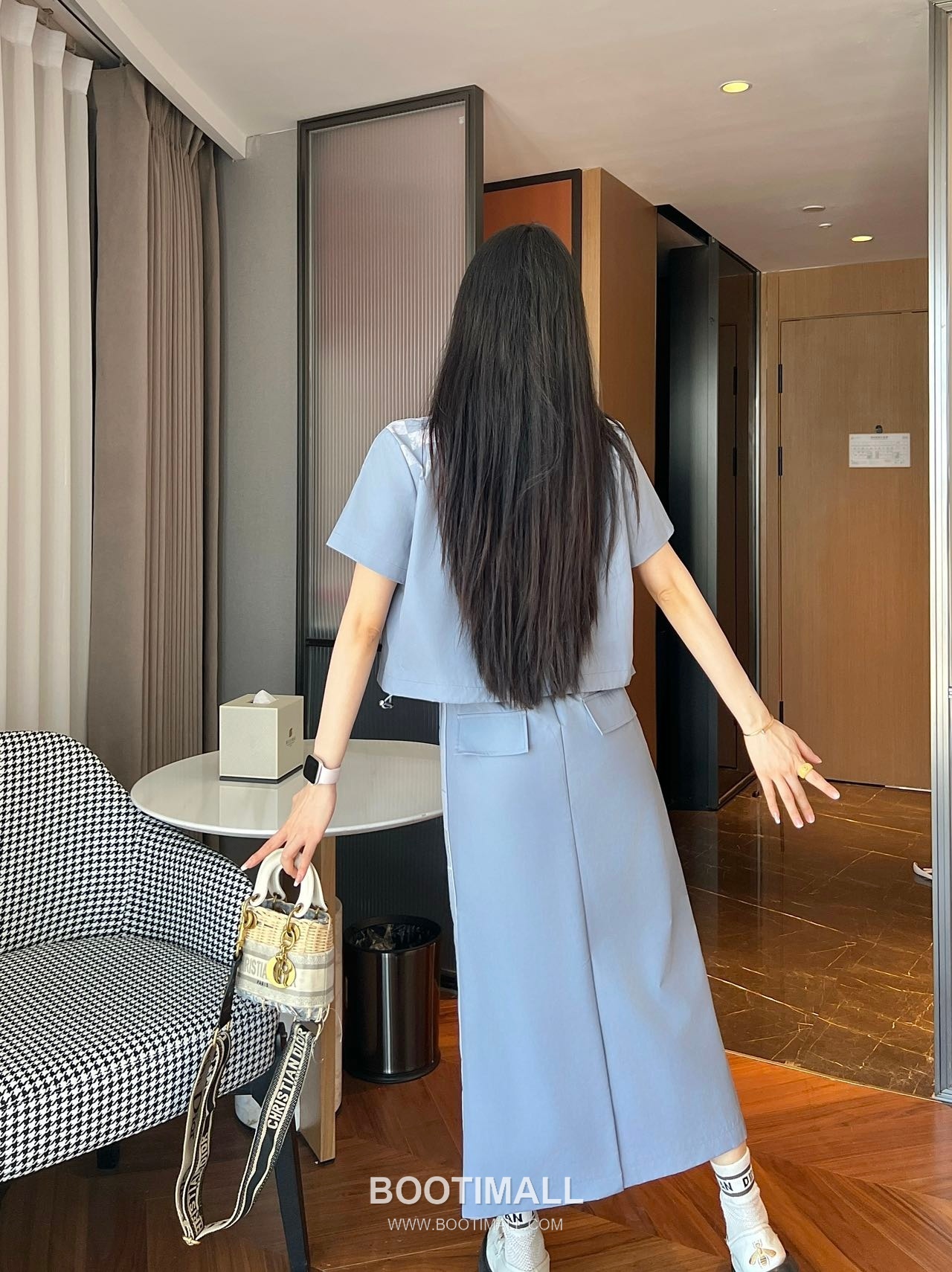 Dior 2026 S/S Cotton Polyester Set Check Print Top Skirt Logo Detail 디올 코튼 폴리에스터 세트 체크 프린트 탑 스커트 로고 디테일 9