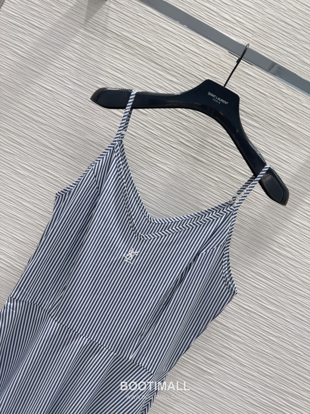 Saint Laurent 2026 S/S Polyester Strap Dress Striped Pattern Detail 생로랑 폴리에스터 스트랩 드레스 스트라이프 패턴 디테일 12