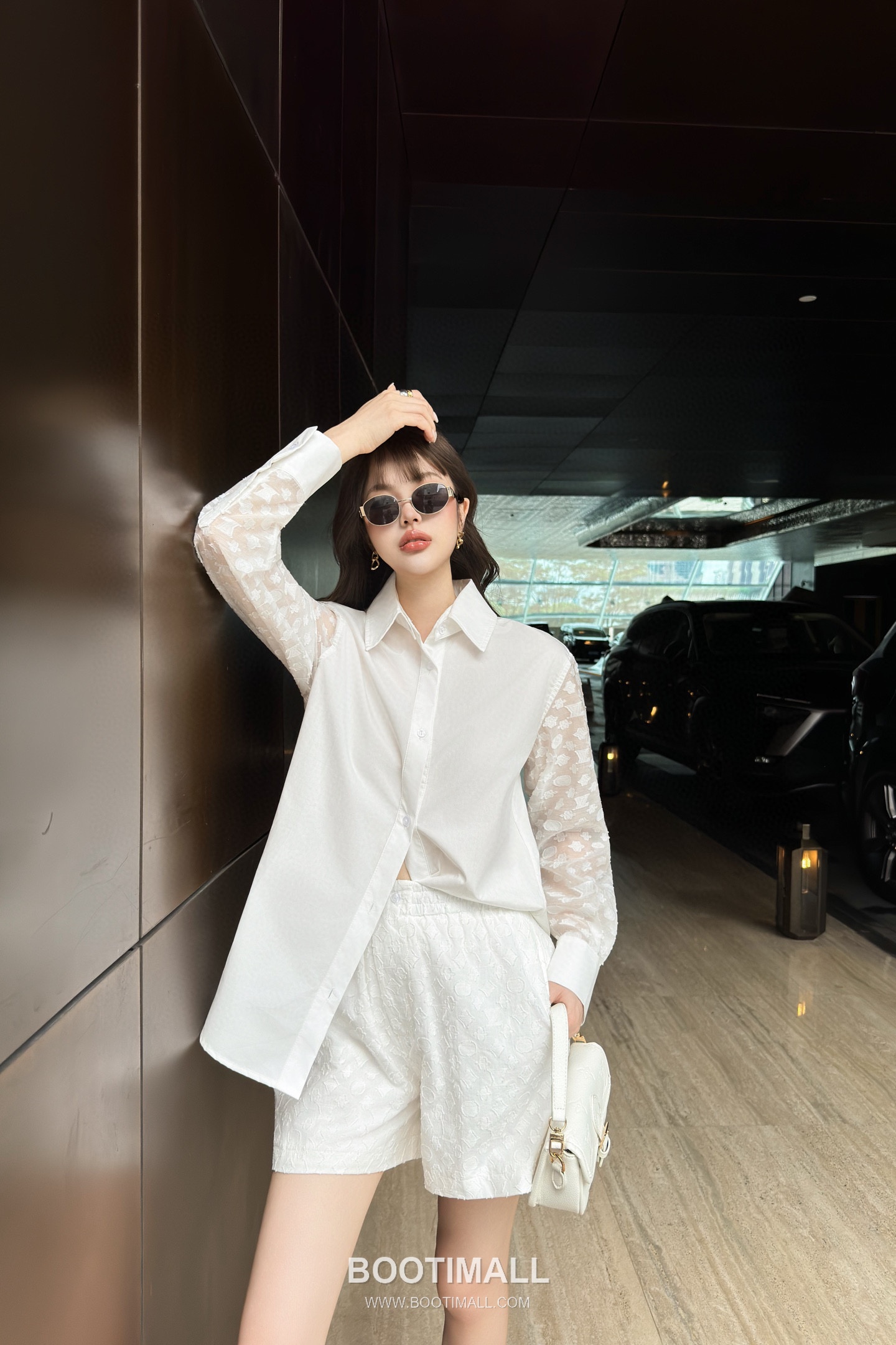 Louis Vuitton 2026 S/S Cotton Twill Shirt Jacquard Patchwork Logo Detail 루이비통 코튼 트윌 셔츠 자카드 패치워크 로고 디테일 8