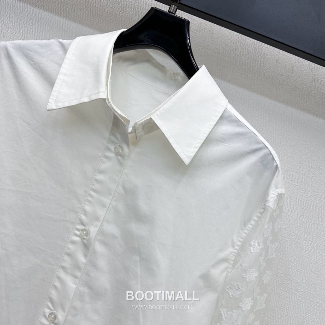 Louis Vuitton 2026 S/S Cotton Twill Shirt Jacquard Patchwork Logo Detail 루이비통 코튼 트윌 셔츠 자카드 패치워크 로고 디테일 12