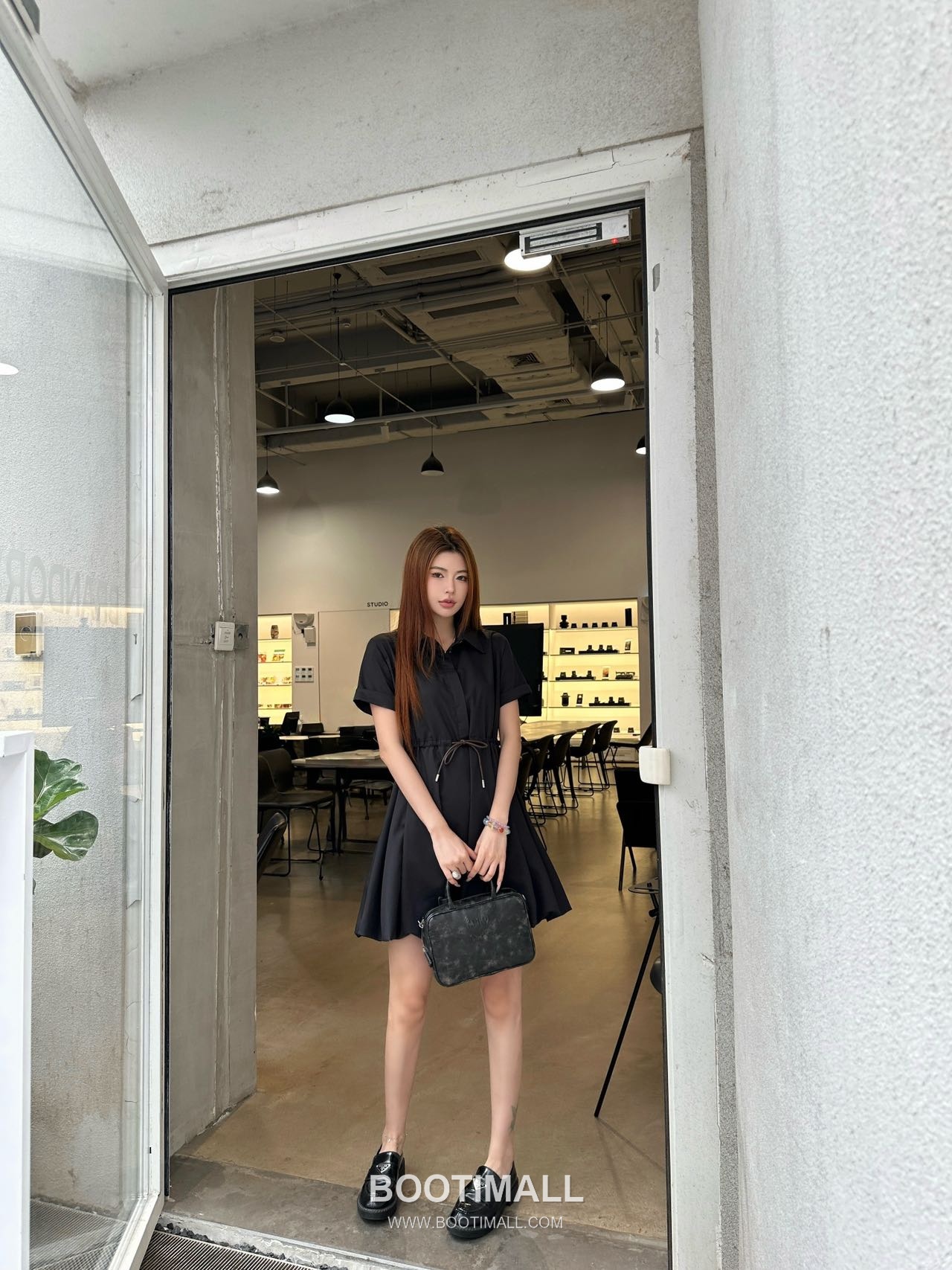 Loewe 2026 S/S Cotton Polyester Dress Puff Sleeve Drawstring Waist Detail 로에베 코튼 폴리에스터 드레스 퍼프 슬리브 드로우스트링 허리 디테일 7