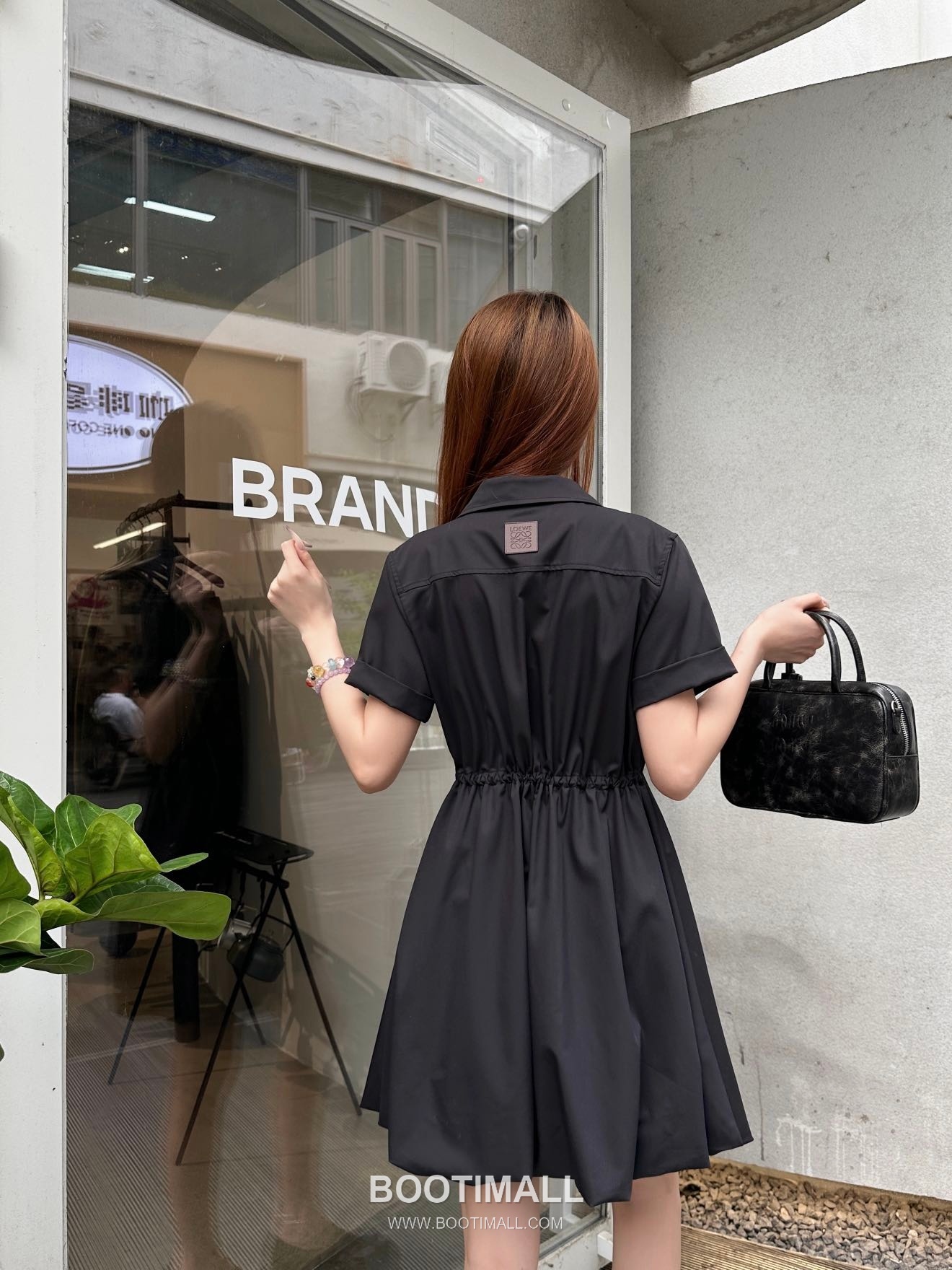 Loewe 2026 S/S Cotton Polyester Dress Puff Sleeve Drawstring Waist Detail 로에베 코튼 폴리에스터 드레스 퍼프 슬리브 드로우스트링 허리 디테일 10