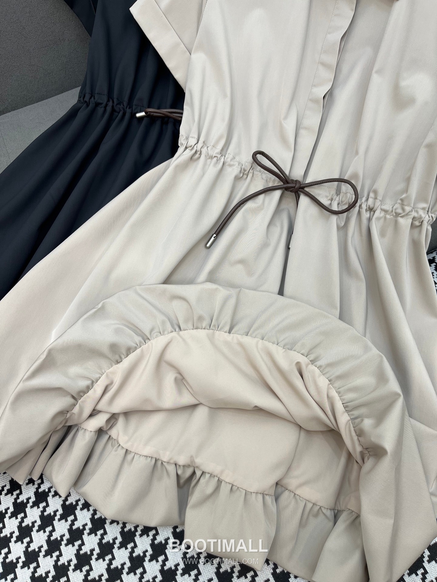 Loewe 2026 S/S Cotton Polyester Dress Puff Sleeve Drawstring Waist Detail 로에베 코튼 폴리에스터 드레스 퍼프 슬리브 드로우스트링 허리 디테일 14