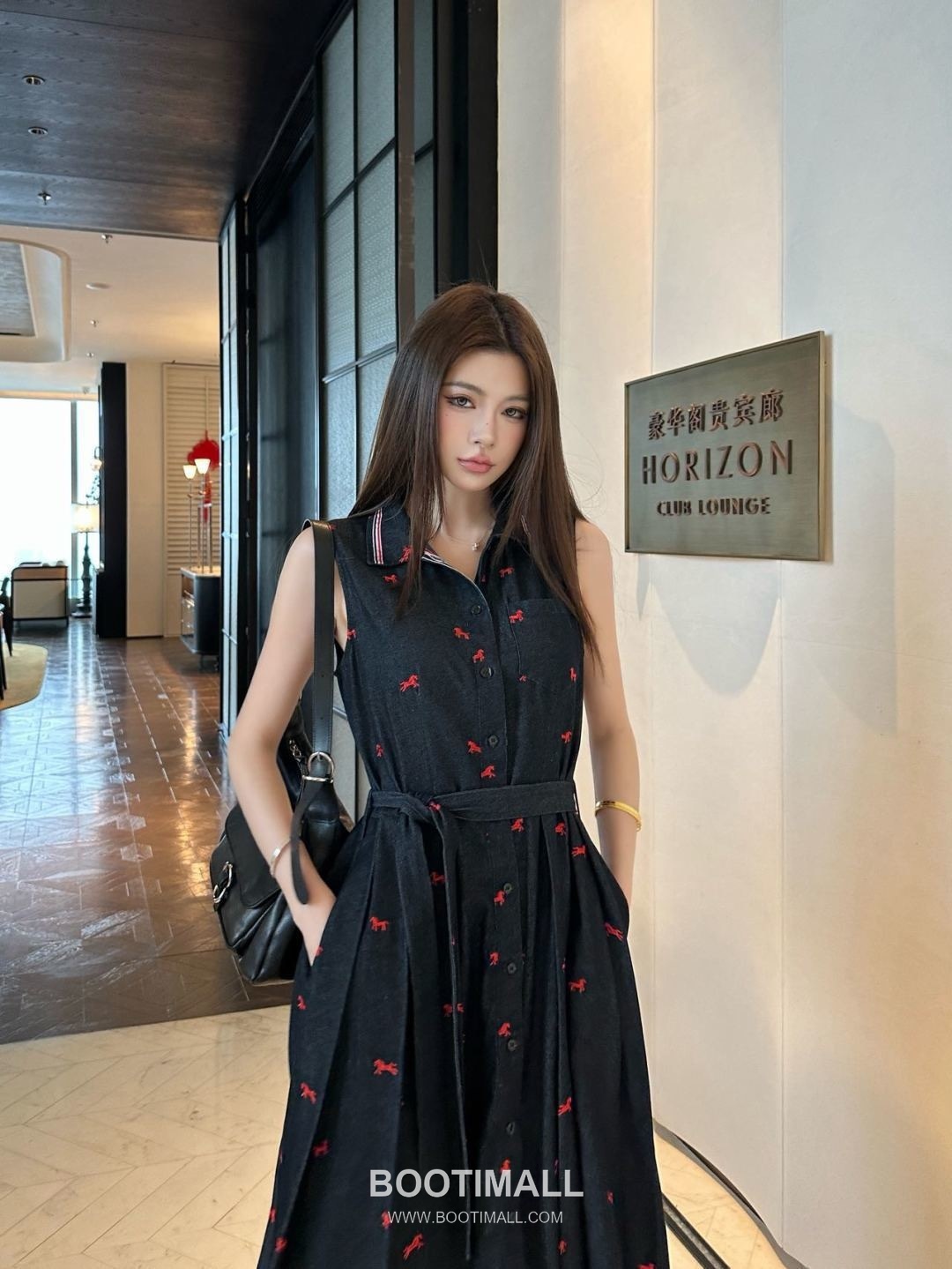 Thom Browne 2026 S/S Cotton Sleeveless Dress Embroidered Logo Detail 톰브라운 코튼 슬리브리스 드레스 자수 로고 디테일 7